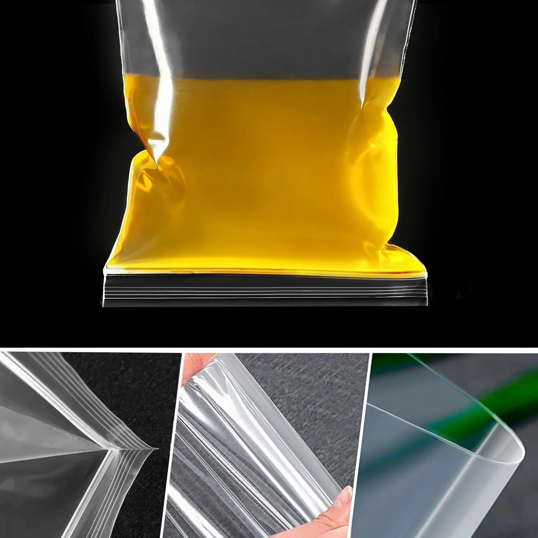 Torby na zamek błyskawiczny 40x60 cm przezroczyste plastikowe duże do przechowywania 20 szt