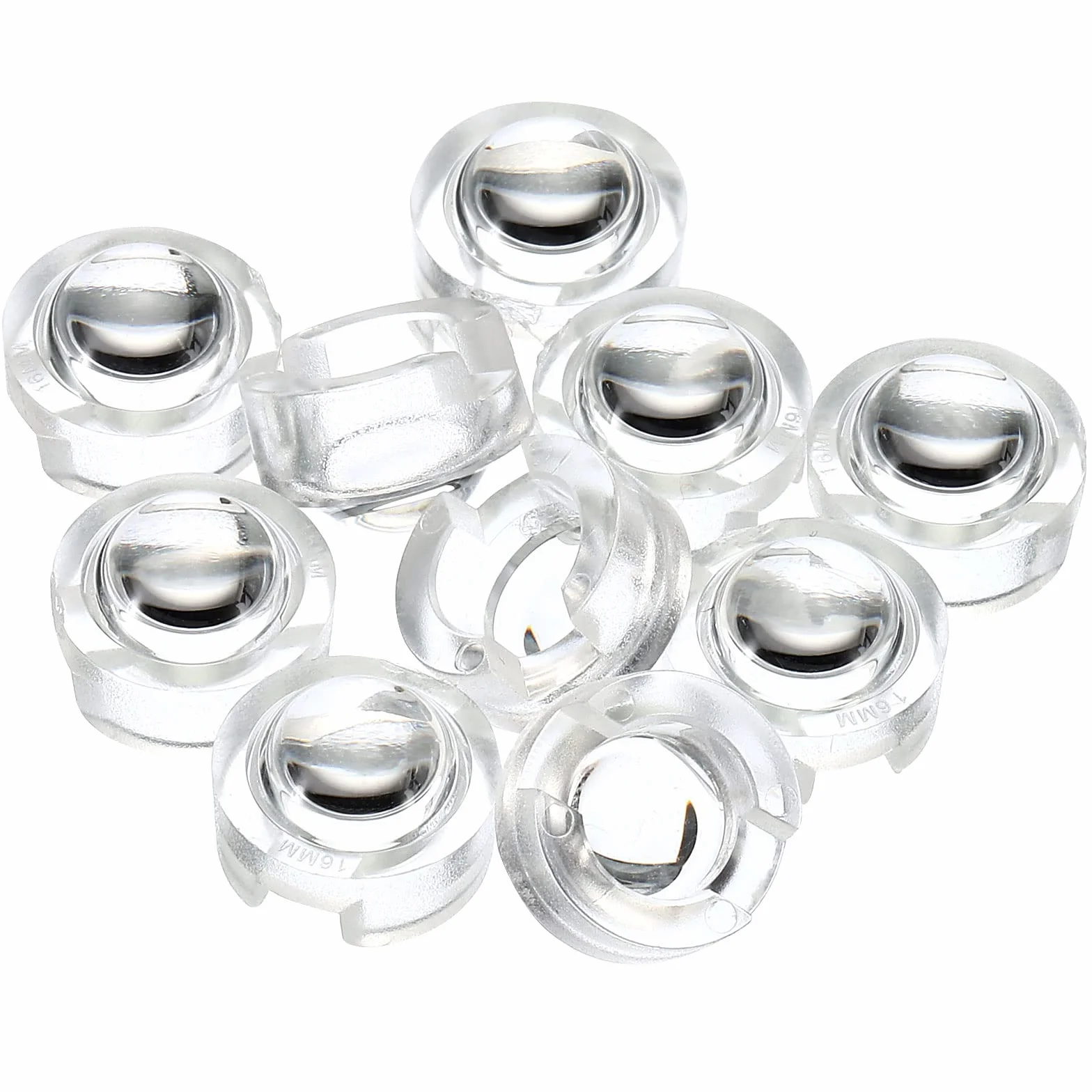 PATIKIL 13mm LED wypukły obiektyw, 10 sztuk 15 stopni kąt wiązki akrylowe LED optyczne wypukłe kondensator obiektyw do 1W 3W LED lampa z koralikami na podczerwień, przezroczysta