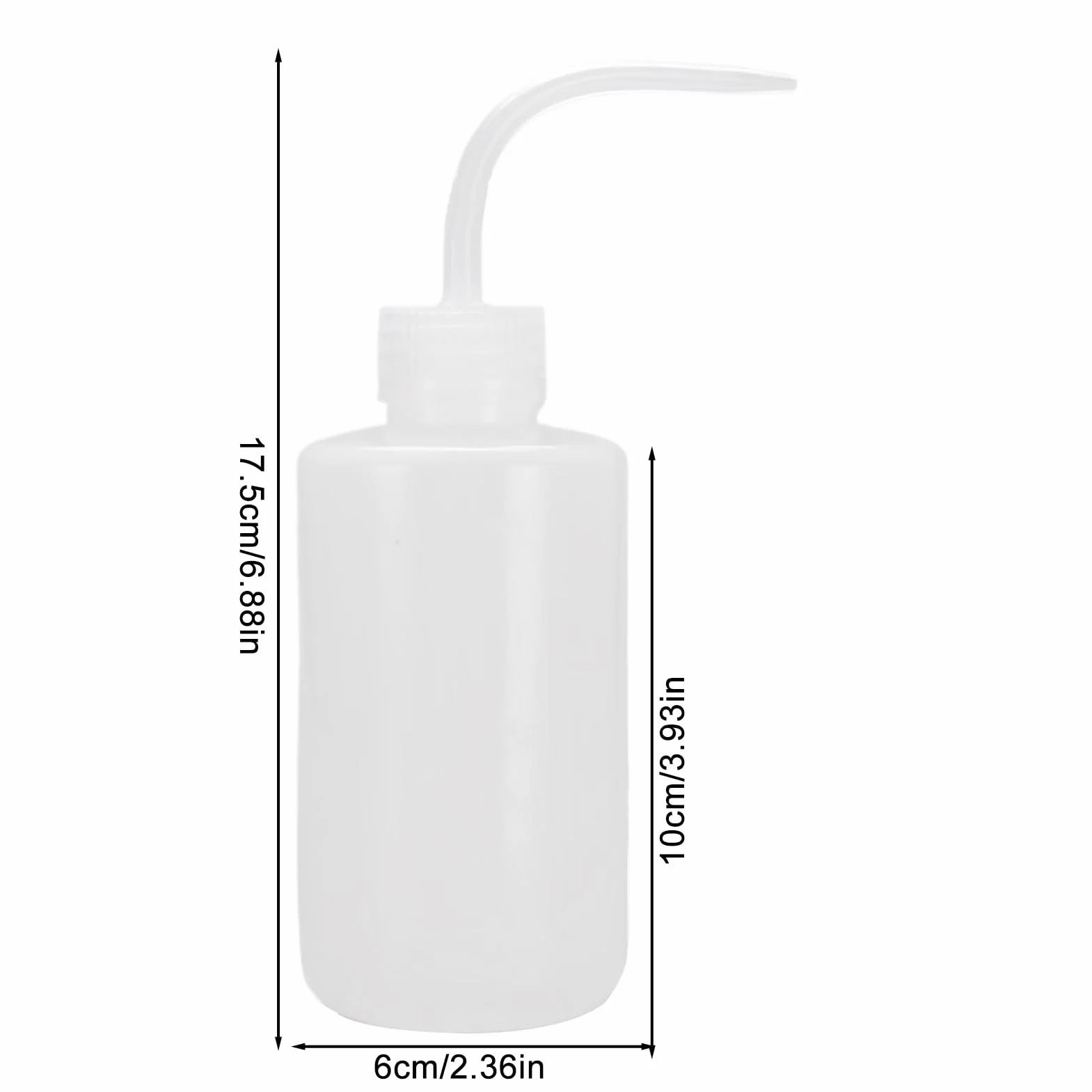 Safety Wash Bottle, Squeeze Water Bottle, Narrow Mouth Dispenser, Flow-Control Spout Design, Precision Tip, Lab Washing Cleaning Use, 6.89x3.94x2.36 Inches, Clea,r 1 Piece