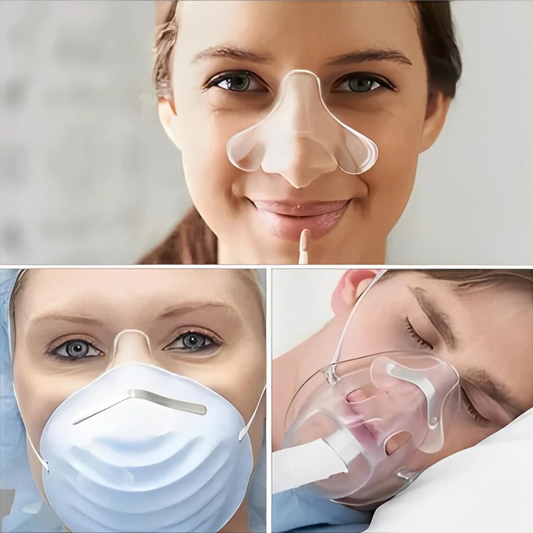 2 szt. CPAP wkładki żelowe do nosa akcesoria do maszyny CPAP pasują do większości masek na twarz CPAP