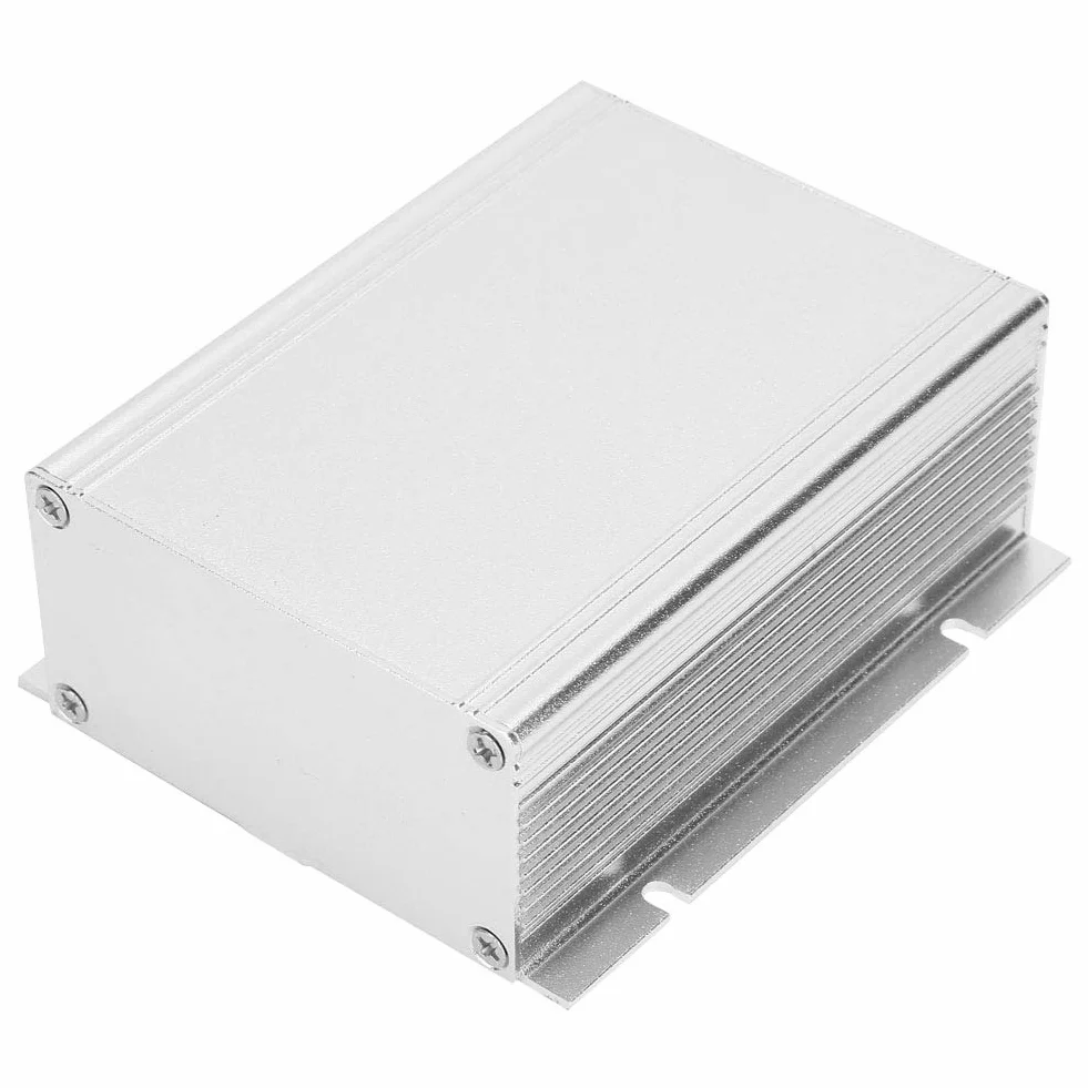 Obudowa aluminiowa Aluminiowe pudełko projektowe na płytkę PCB Elektroniczna obudowa projektowa 39 x 88 x 100 mm srebrno-biały