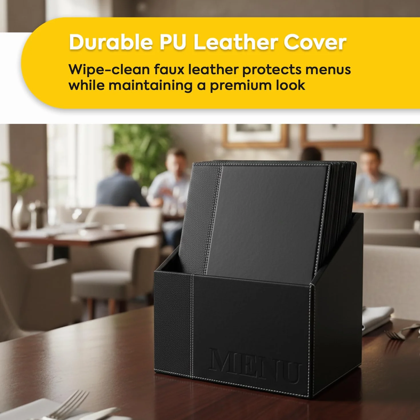 Menu Restauracyjne Securit Trendy Range Czarny 20 kart A4