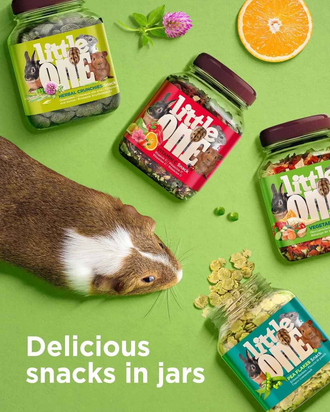 Little One Vegetable Mix przekąska, dwupak, 2 x 140 g, karma uzupełniająca dla gryzoni i królików miniaturowych, mieszanka składa się z pięciu różnych suszonych warzyw