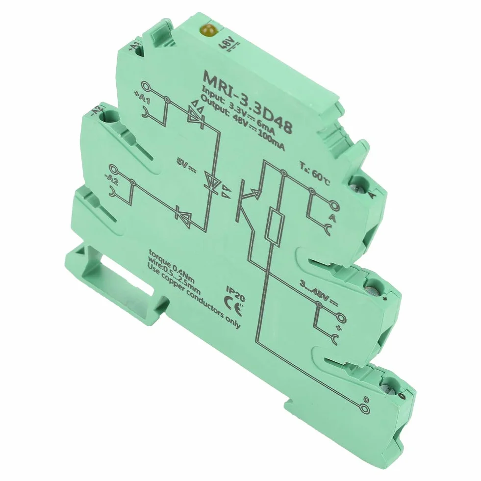 Optokoppler PLC-Relais MRI-3.3D48 DC 3.3VDC Eingang 3-48VDC Ausgang