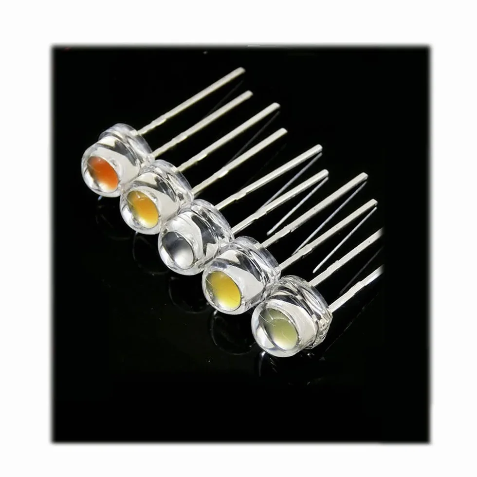 Słomkowy kapelusz LED 5mm 0.5W Warm-white Super jasna dioda elektroluminescencyjna 50 szt.