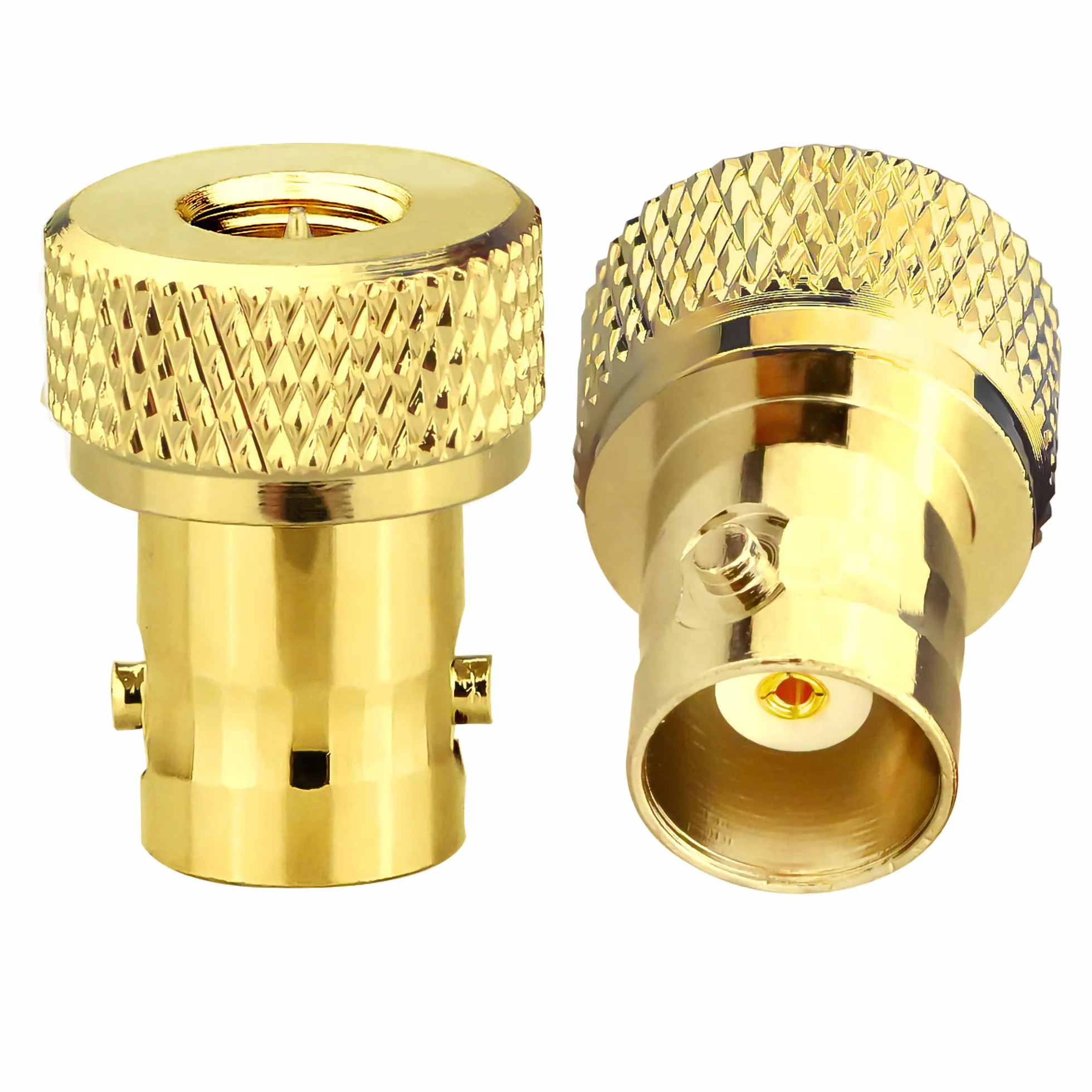SMA-Stecker auf BNC-Buchse HF-Koax-Anschluss für Funkgerät 2er-Set vergoldet