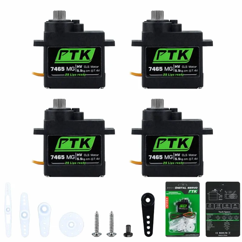 Miniature Digital Servo 9g 5kg Torque 180 Degree 4pcs Robot Fixed Wing