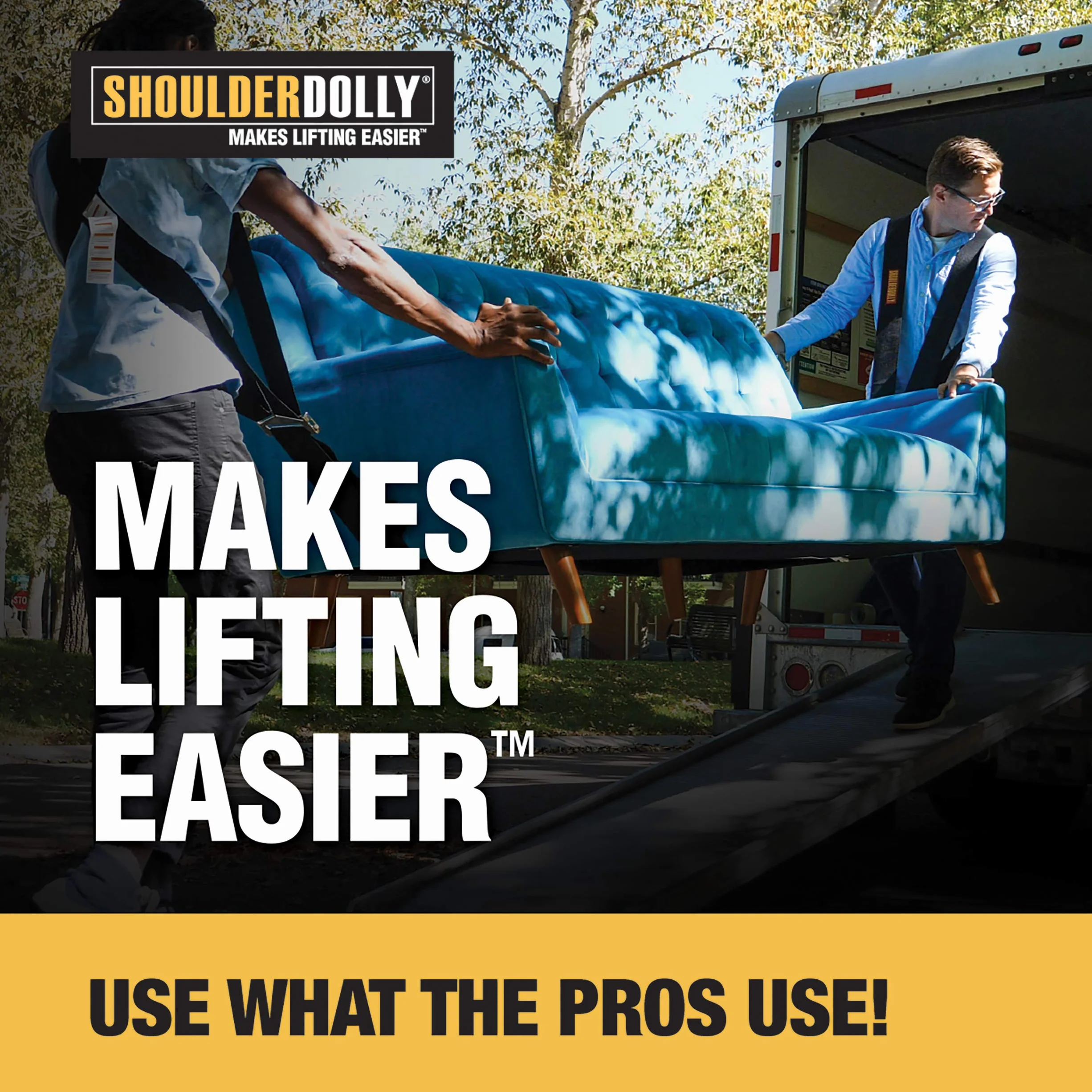 SHOULDER DOLLY Pasek na ramię 2-osobowy, pas transportowy, chusta dla ergonomicznego i łatwego podnoszenia Z przedmiotów o wadze do 370 kg i długości 3,65 m Meble, sprzęt AGD i wiele więcej LD2001