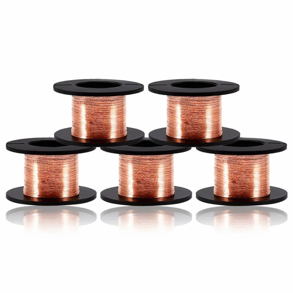 Lakierowany drut magnetyczny miedziany 0.1mm 15m - drut nawojowy naprawczy 5 sztuk