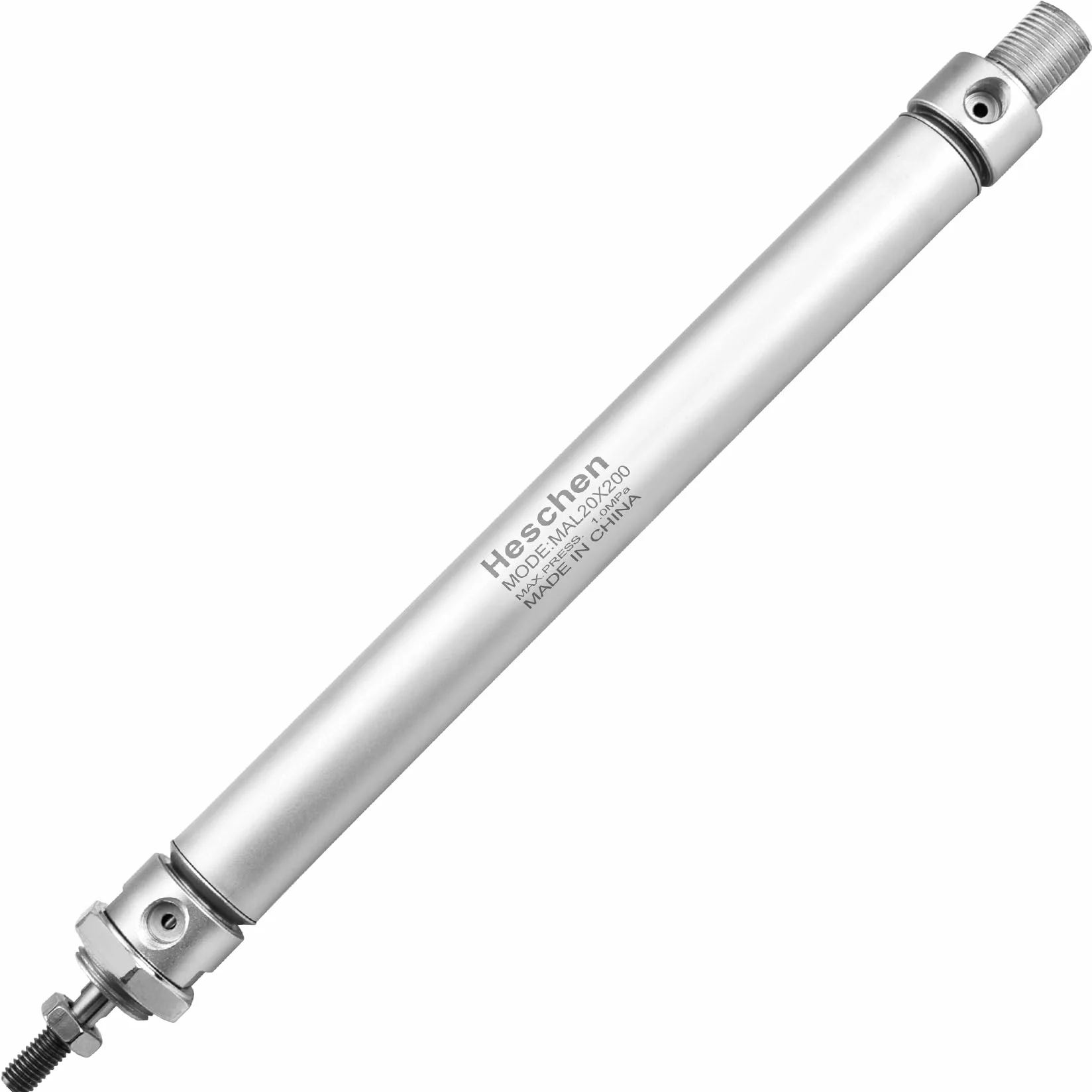 Heschen pneumatyczny cylinder MAL 20-200 PT1/8 20mm otwór 200mm skok podwójne działanie