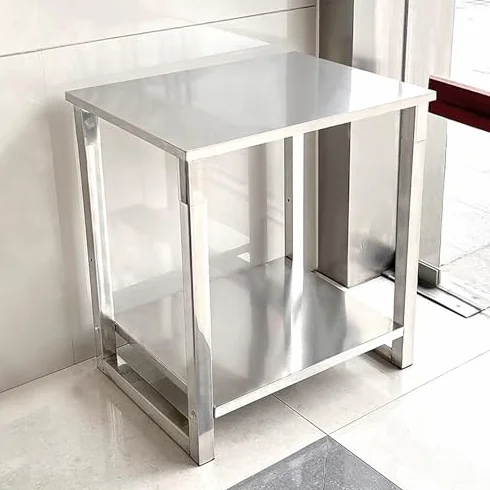 Stojak na akwarium, 2-poziomowy stojak do terrarium, stojak na gady ze stali nierdzewnej, wodoodporny, do użytku wewnątrz pomieszczeń