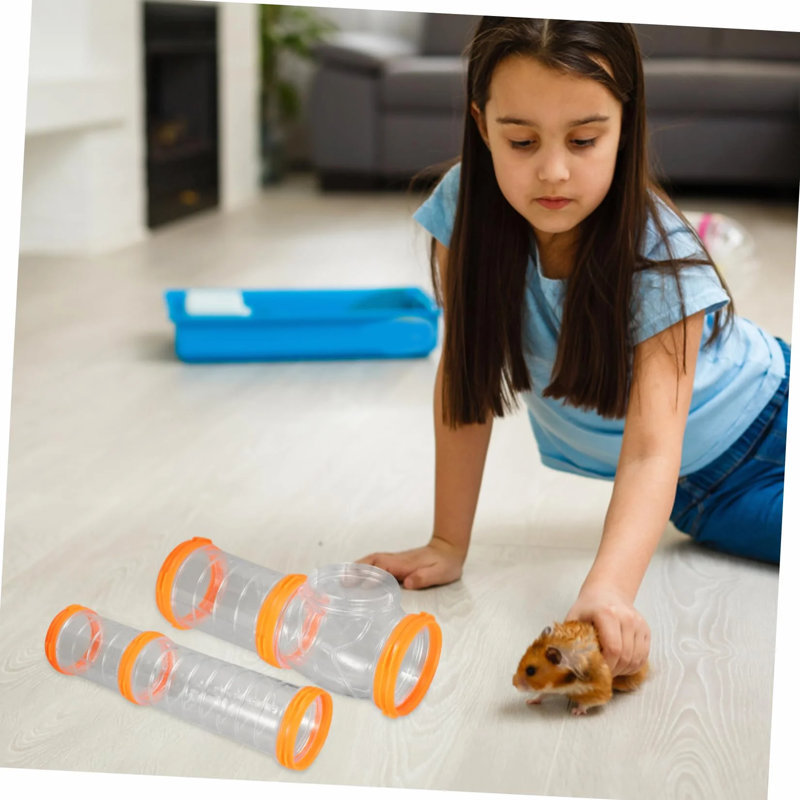 Happyyami 1 Zestaw Zestaw Rur Chomika Plastikowa Rurka Dla Chomika Tunel Dla DIY Tunel Chomik Rury Świnka Morska Rura DIY Chomik Przezroczysta Rurka Narzędzie Klatka
