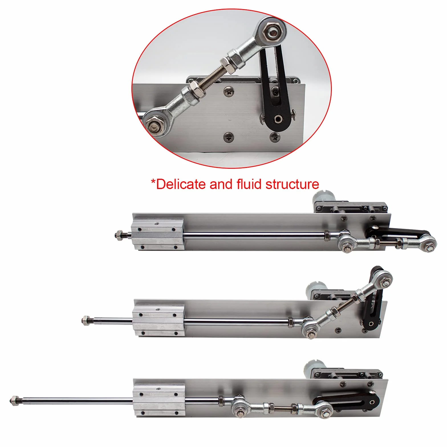 Toplionace Siłownik Liniowy z Cyklem Posuwisto Zwrotnym, Regulowany Silnik z Przekładnią Teleskopową 12 V/24 V DC DIY z Regulatorem Prędkości Skok 3-15 cm (DC24V, 120RPM)