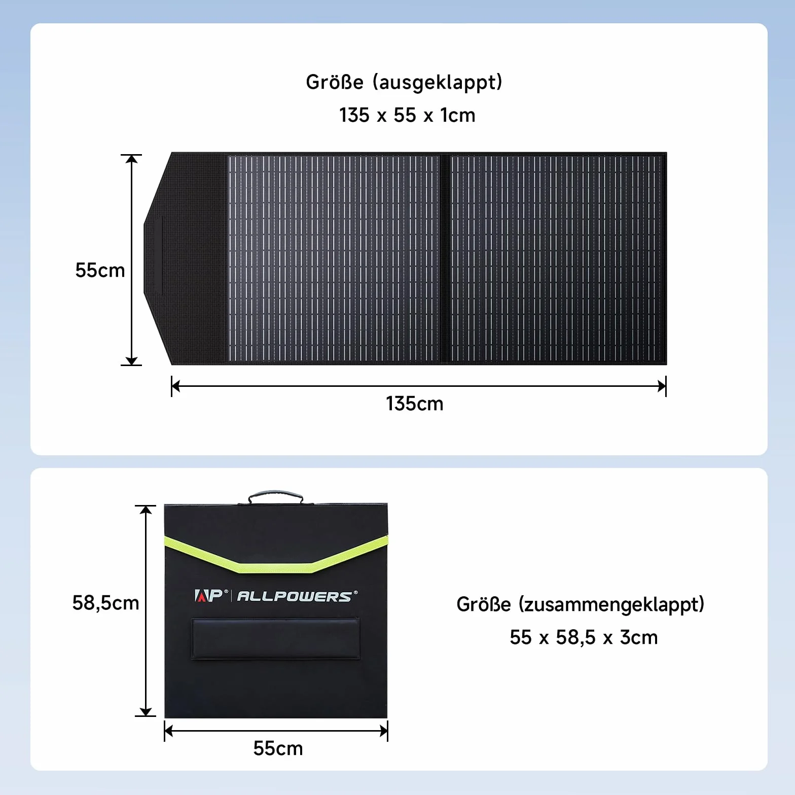 ALLPOWERS Składany panel słoneczny 100 W monokrystaliczny do S300 R600 R1500 R2500