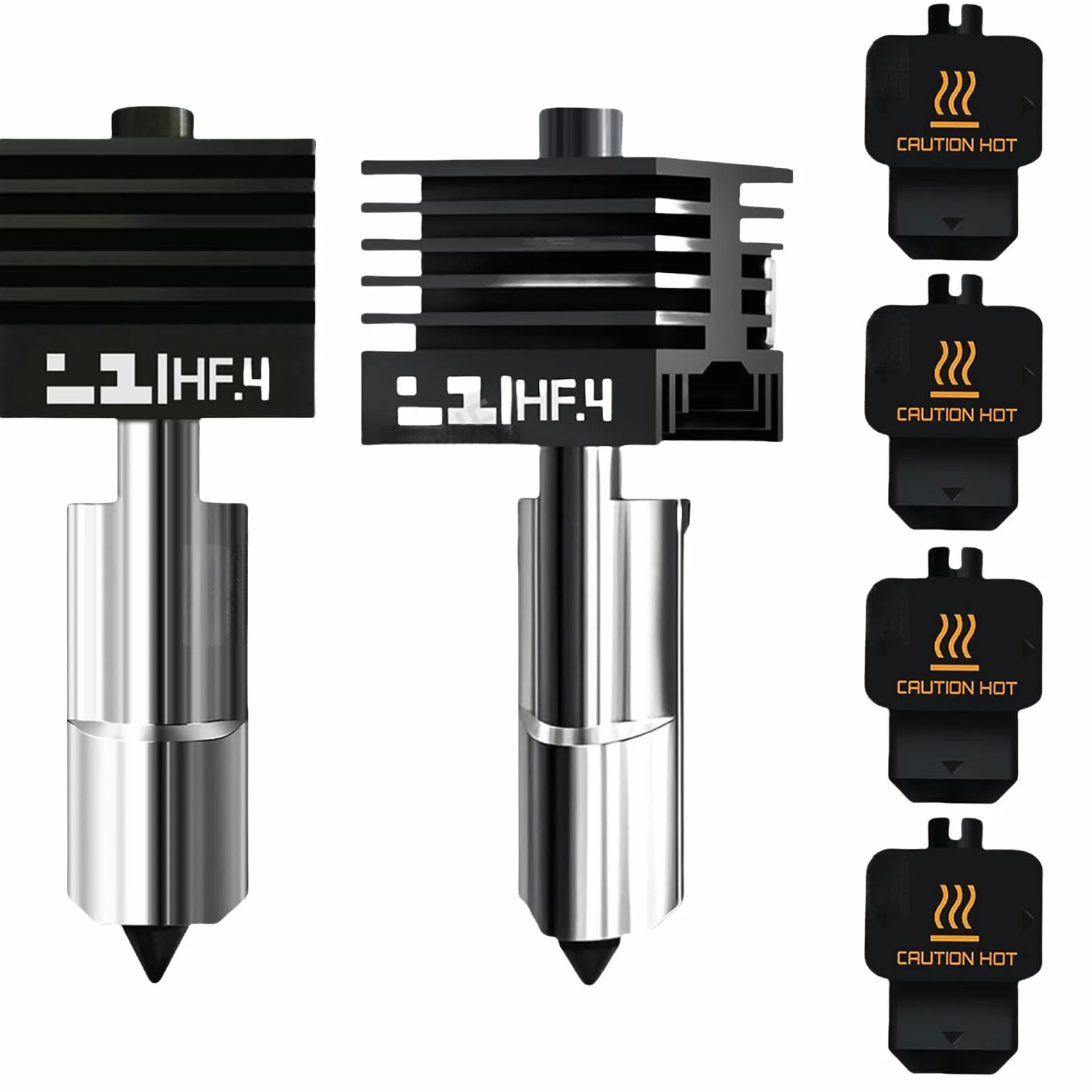 Bambulab H2D 0,4 mm, zestaw 2 głowic drukujących, wysoki przepływ, szybkie wytłaczarki, zestaw z 4 silikonowymi osłonami, skarpety kompatybilne z drukarką 3D Bambulab H2D/A1/A1 Mini