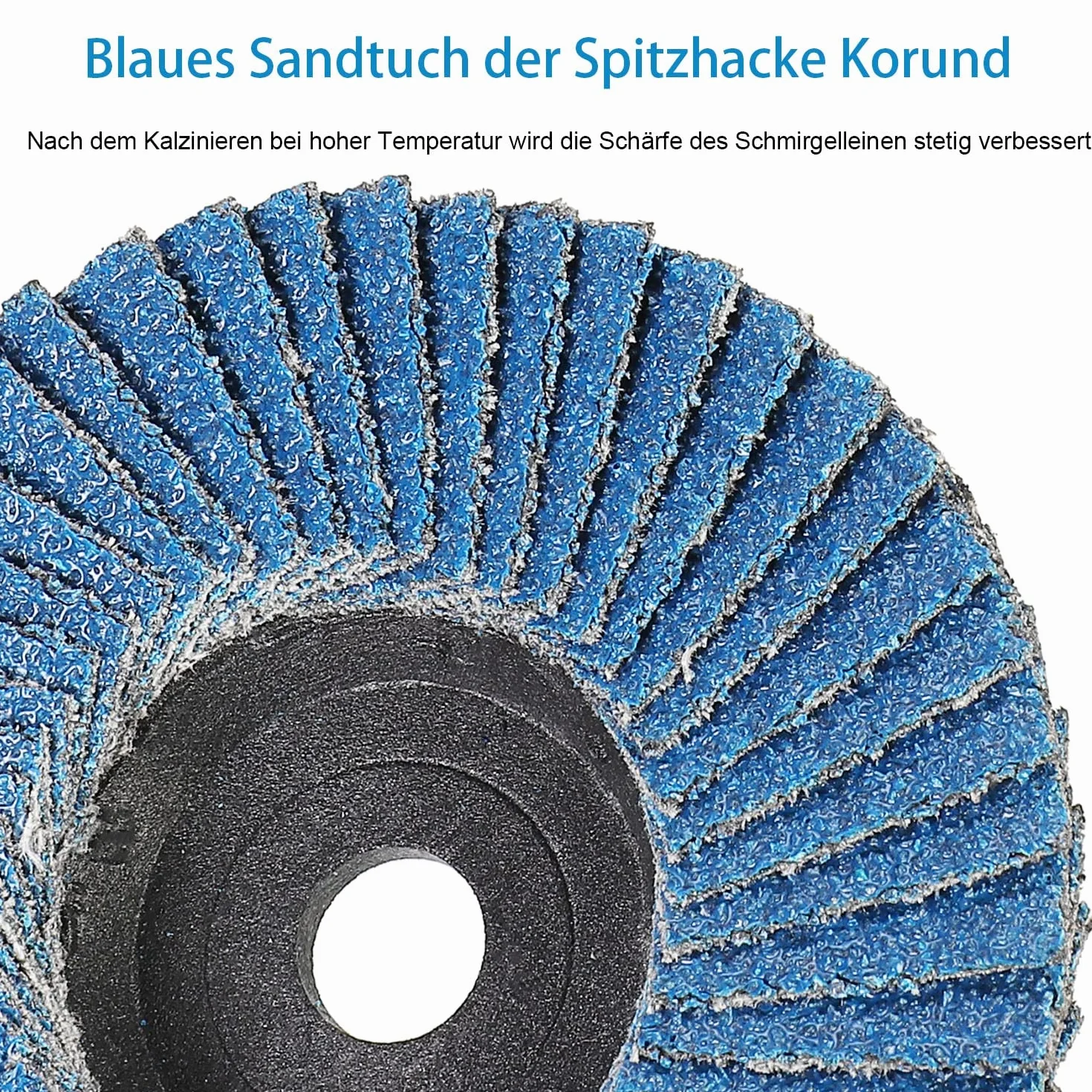 CruSio Tarcze Listkowe Zestaw 8 Tarcz Lamelkowych 76 Mm X 10 Mm Ziarnistość 40/60/80/120 Zestaw Mieszający Niebieskie Tarcze Lamelkowe Tarcze Wachlarzowe Tarcze Ścierne Do Mopa Do Szlifierki Kątowej