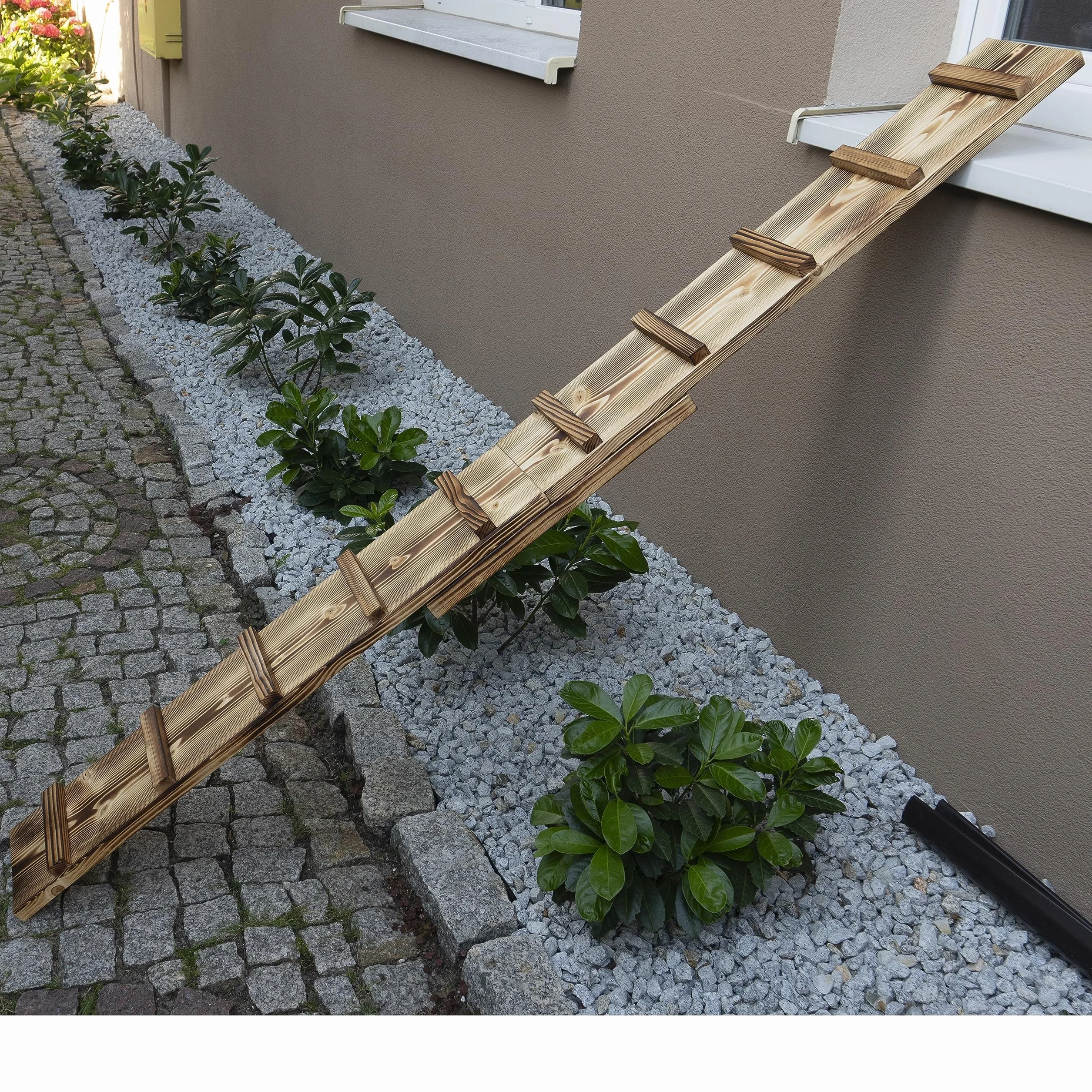 Drabinka dla kotów, opalana, na balkon, od 1 m do 6 m, z hakiem śrubowym, do użytku na zewnątrz, drabina (długość: 2 m)