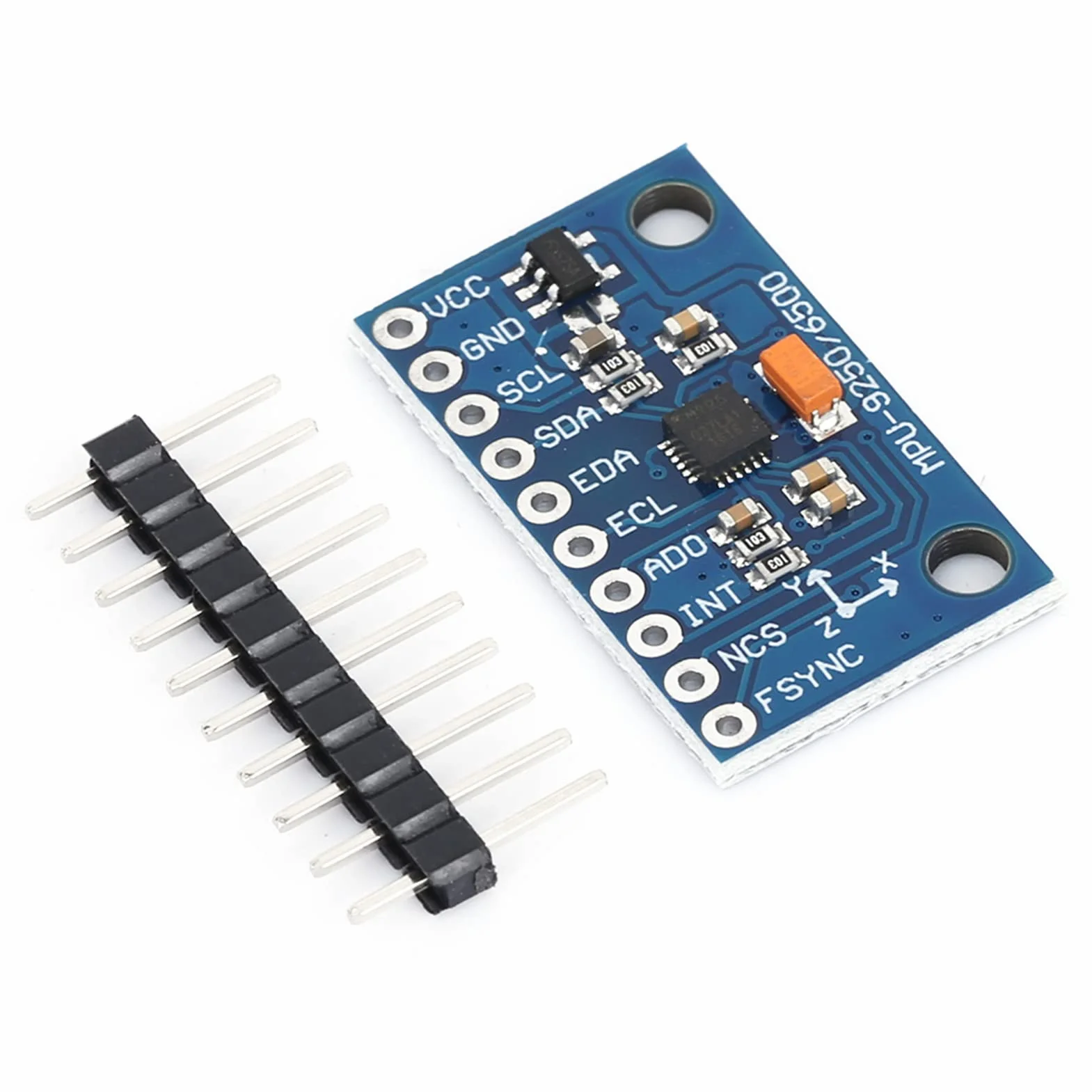 MPU-9250 GY-9250 9-osiowy 16-bitowy czujnik magnetyczny z przyspieszeniem żyroskopu, wbudowany 3-osiowy żyroskop, przyspieszenie i mag, ± 250 500 1000 2000°/s zakres, ± 2±4±8±16 g
