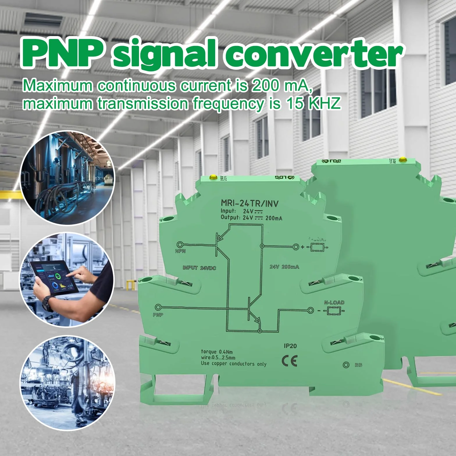 Konwerter sygna?u MRI-24TR/INV NPN PNP konwerter sygna?u PLC Sensor Polars IO Level Conversion Module