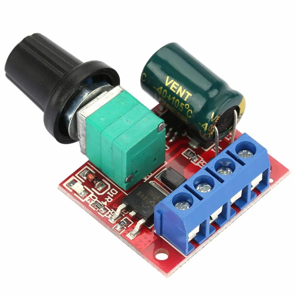 Regulator prędkości obrotowej silnika PWM DC 4,5-28 V 5 A 90 W kontroler napięcia LED