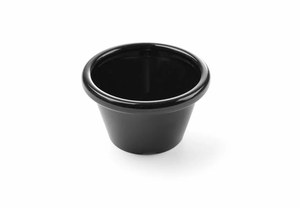 HENDI Miseczka ramekin z melaminy ø60x(H)35 mm, czarna - zestaw 12 szt.
