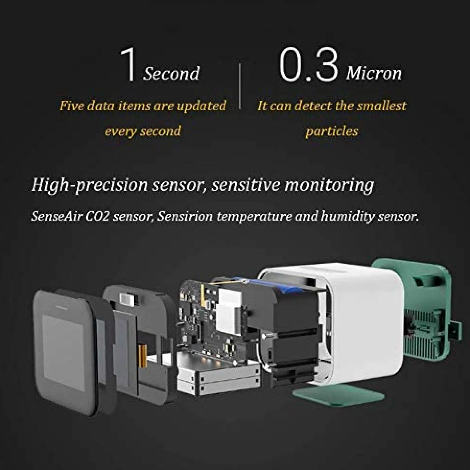 Air Detector Lite Ekran IPS Obsługa Dotykowa Aplikacja PM2.5 Sterowanie Homekit Monitor Powietrza W Domu,Friendly321