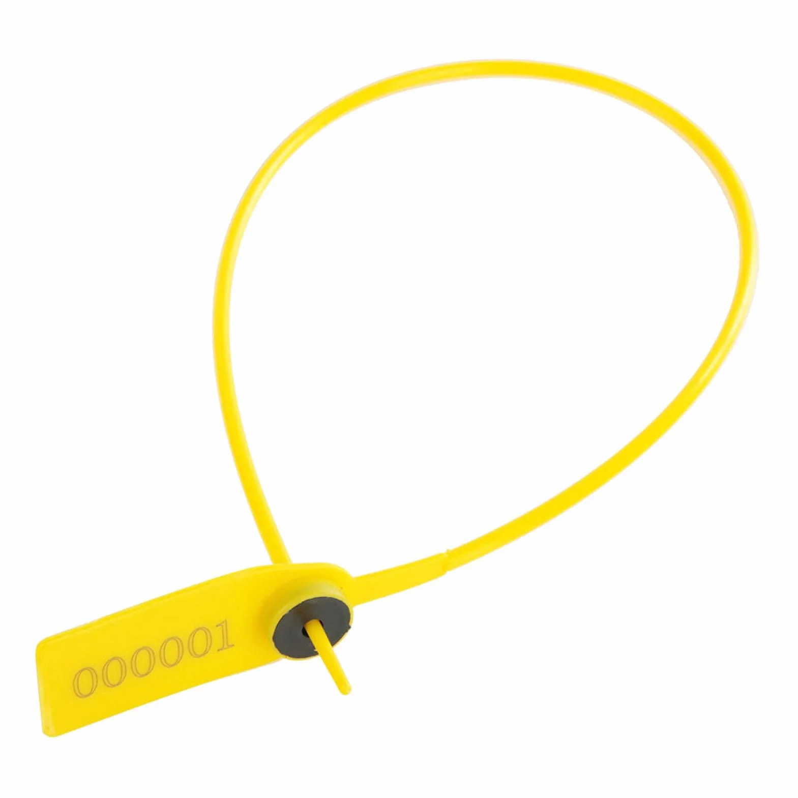 Plomba plastikowa 100szt. Żółta 40cm Etykiety plomby zabezpieczające Plomba plombowa plastikowa z numerem do magazynu logistycznego wysyłki