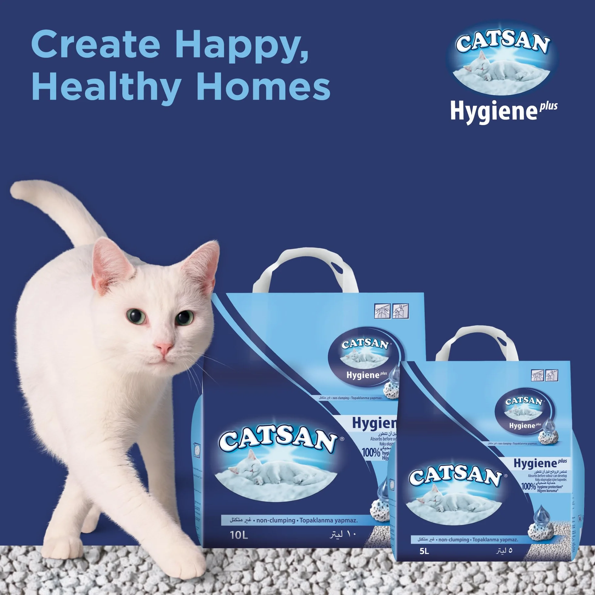 CATSAN Hygiene Plus - żwirek mineralny dla kota, torba 10 l