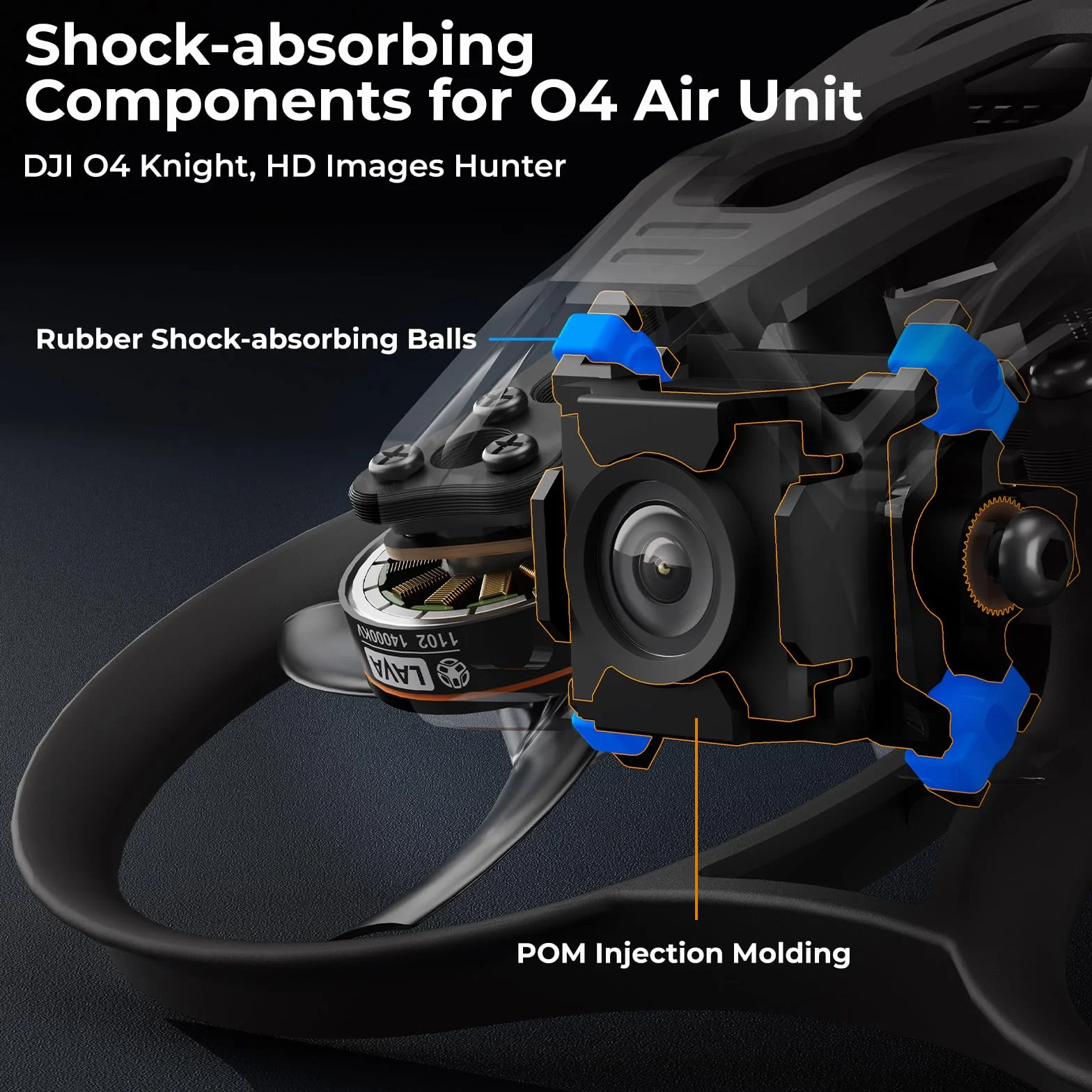 BETAFPV Zestaw amortyzujący O4 Air Unit POM do dronów FPV Pavo Femto Meteor65/75 Pro Whoop