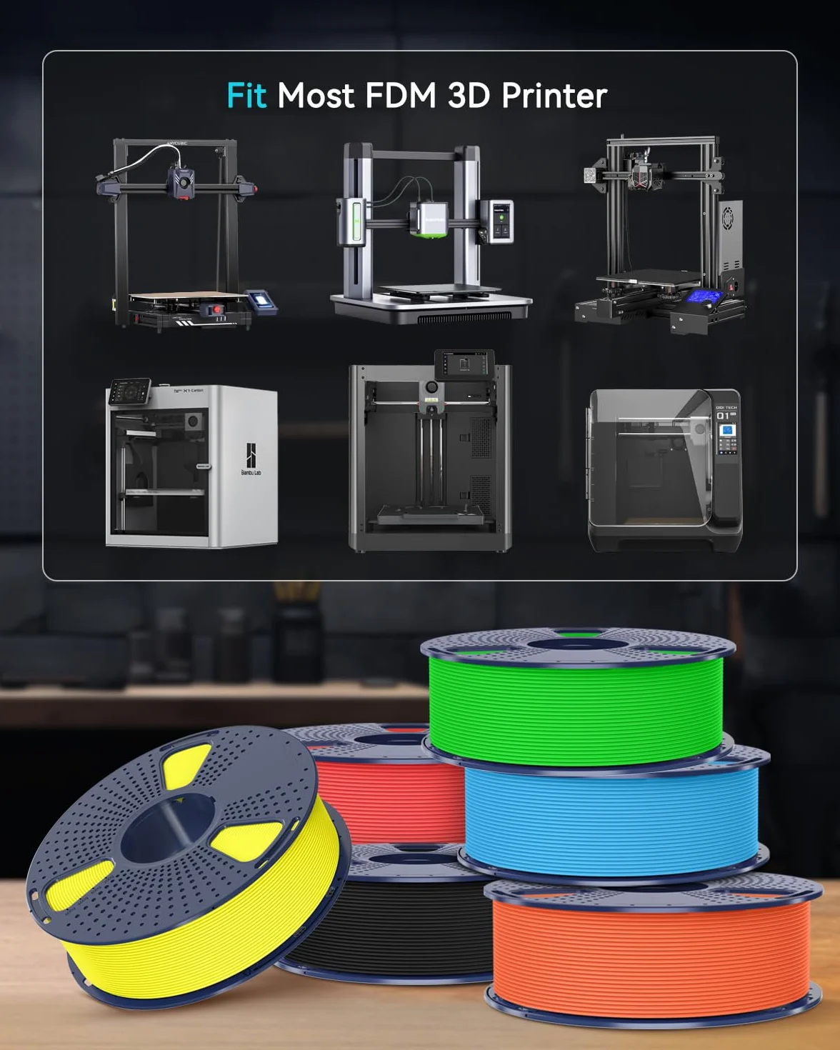 Sunlu filament PETG 1,75 mm 1 kg szpula czarny do drukarek 3D FDM 30–600 mm/s