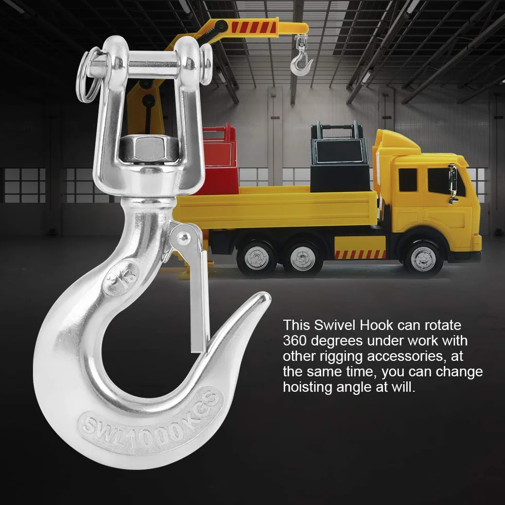 Koulate Safety Obrotowy hak, stal nierdzewna 304 z hakiem Hook Hook Hook Obrotowy hak Hak łańcuchowy 650kg / 1000kg (2 #)