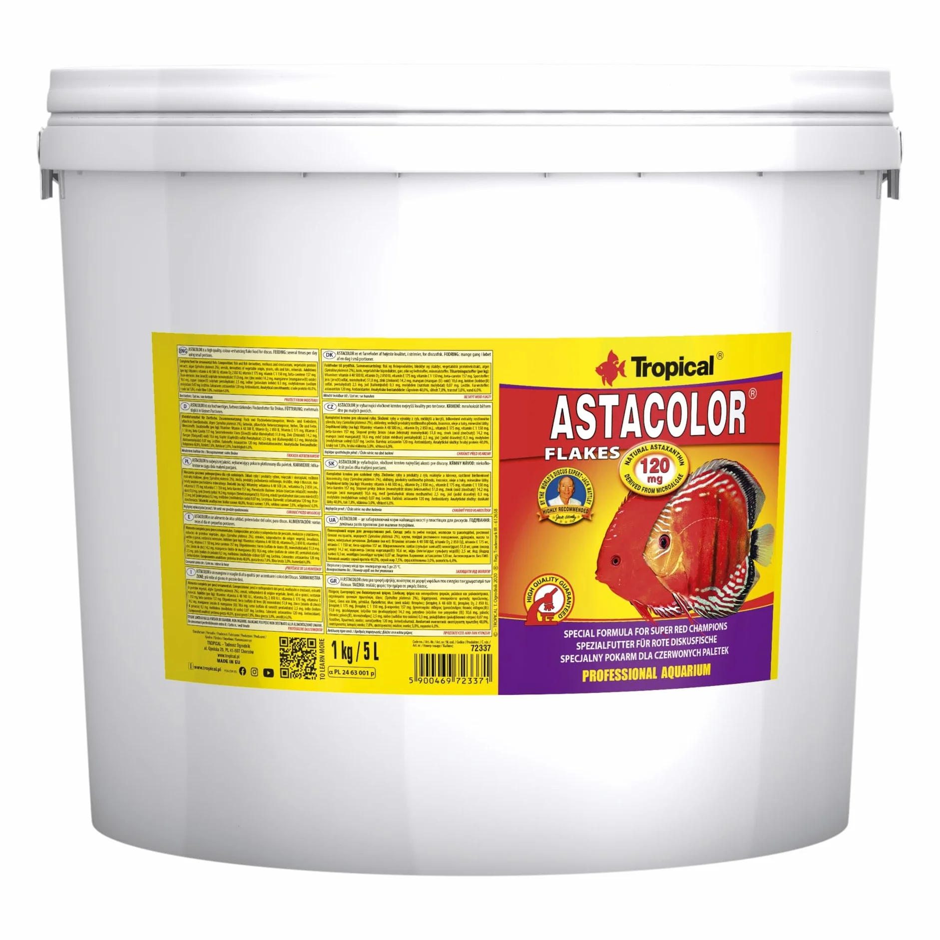 Tropical Wybarwiający pokarm płatkowy dla paletek Astacolor 5L / 1kg