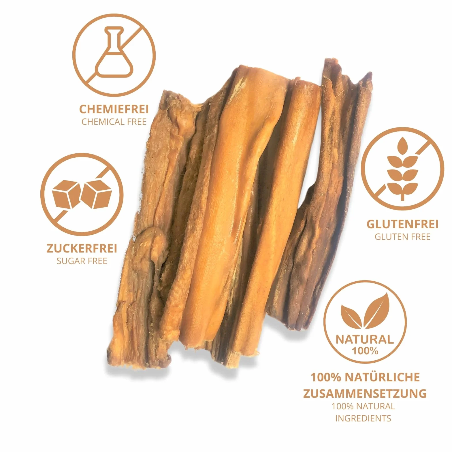 Skóra z sarny 100% 80g - Naturalny gryzak dla psa z dziczyzny, Wspomaga higienę jamy ustnej i wzmacnia mięśnie szczęk, Bez konserwantów, Wyprodukowane w UE