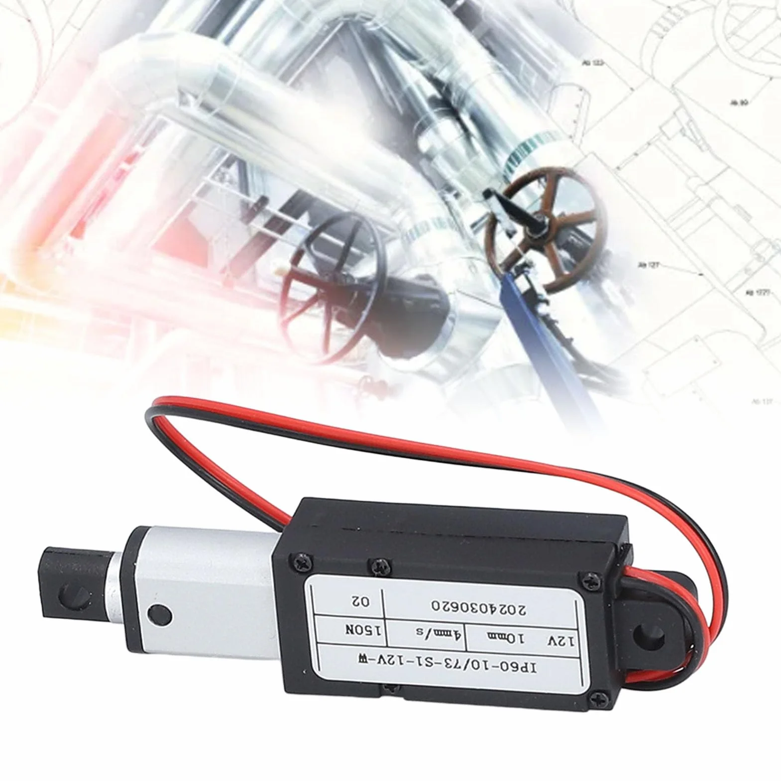 Elektryczny mikro-liniowy siłownik 12 V, 150 N 10 mm 4 mm/s Mini Linear Actuator with Multiple Protection, End Limit Switch for Medical/Industrial/Agricultural Machine