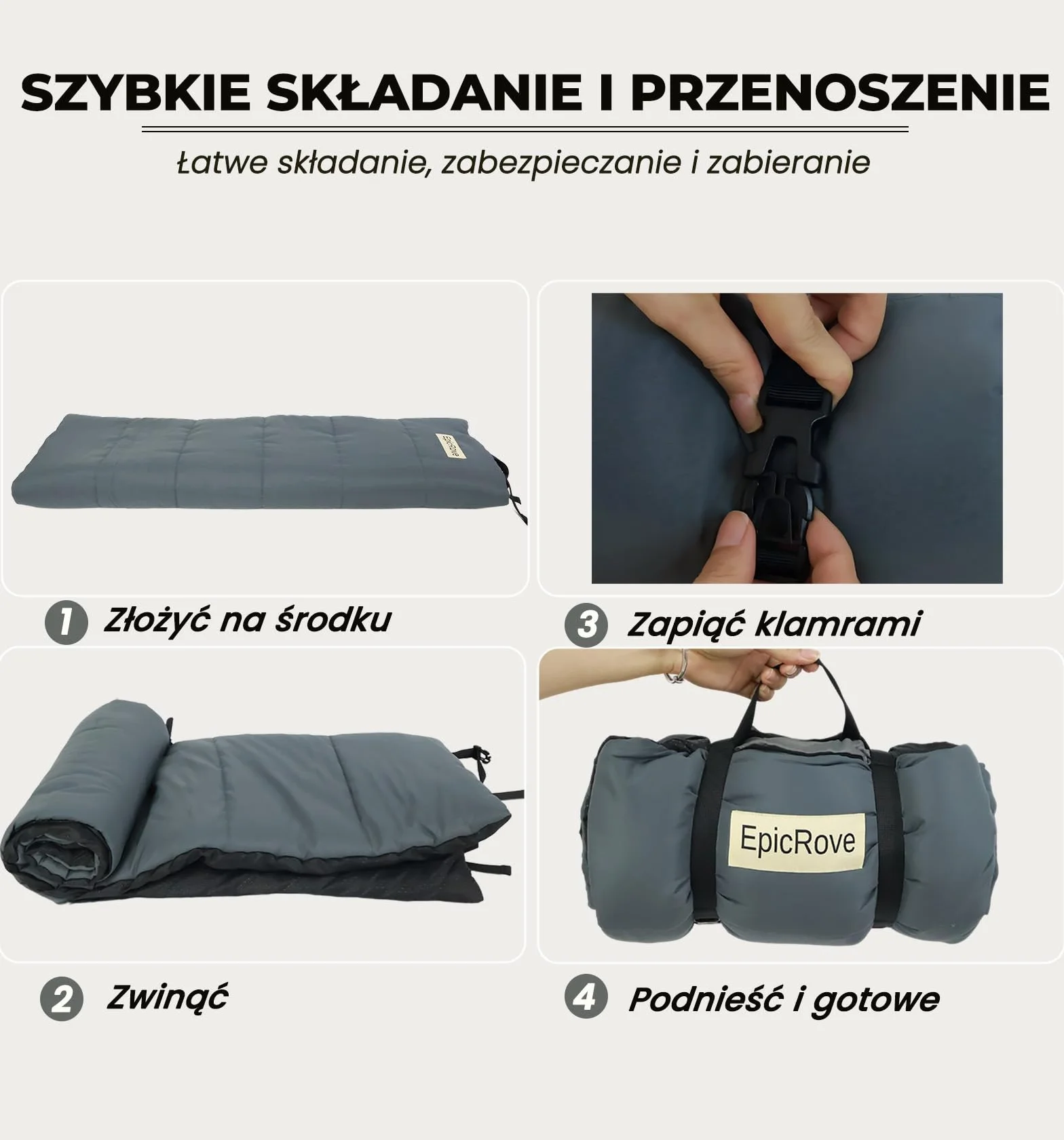 Mata dla psa wodoodporna i antypoślizgowa, 110 × 68 cm, składana i prana w pralce – idealna do domu, podróży, ogrodu i bagażnika samochodu