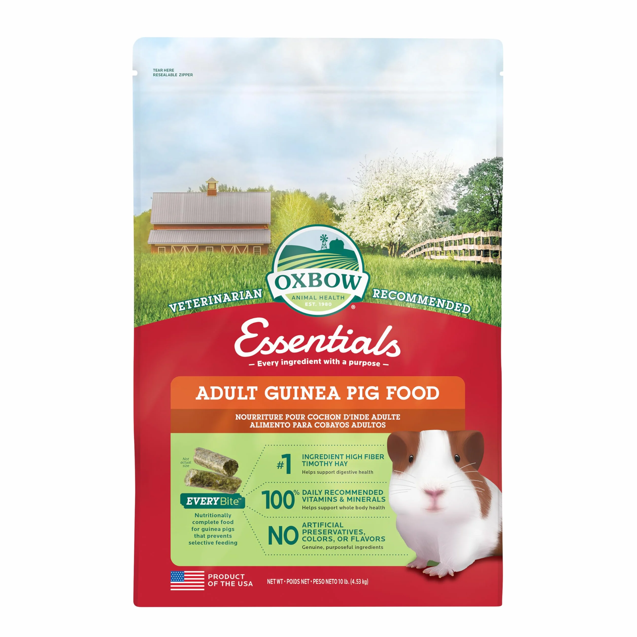 Oxbow Essentials Karma dla Świnki Morskiej, Warzywo, 4,5 kg