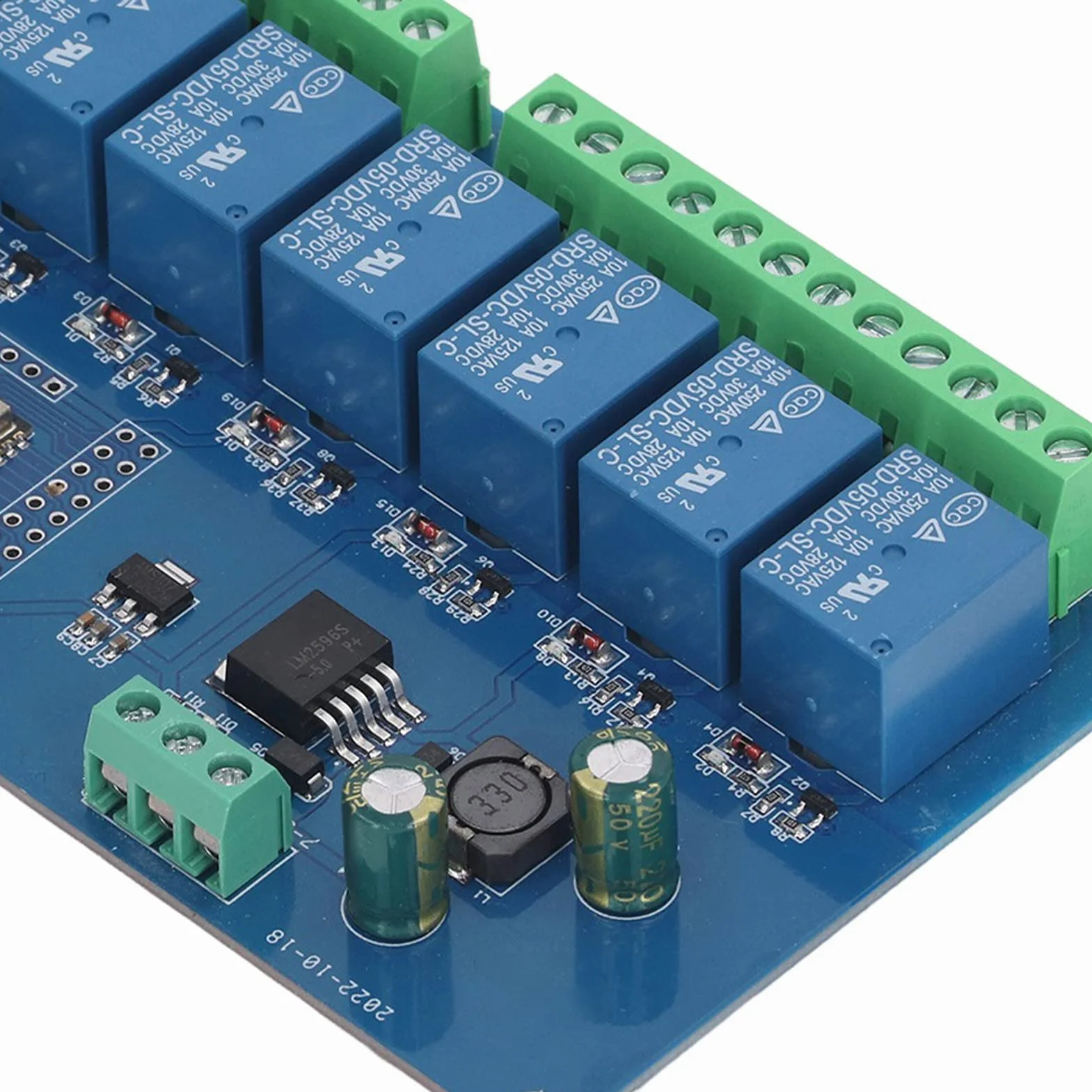 DC 5 do 30V PCB 8-kanałowy moduł przekaźnikowy WROOM 32E WiFi Sterowanie Bezprzewodowe BLE Development Plate do sterowania obciążeniami
