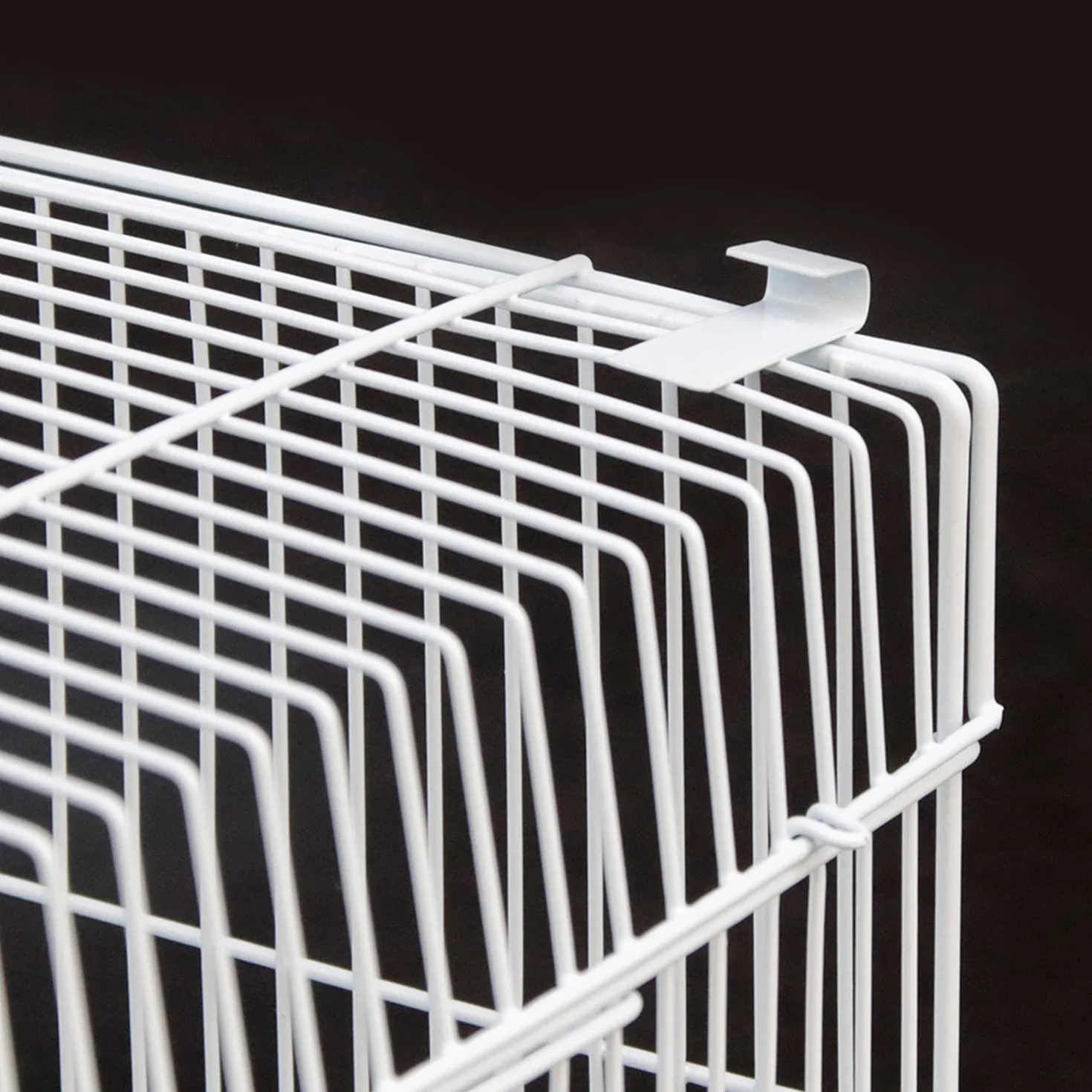 Metalowa klatka woliera z karmnikami, klatka dla ptaków nierozłączne papugi Calopsite Papugi, klatka wewnętrzna i zewnętrzna (biała 60×26×39,5 cm)