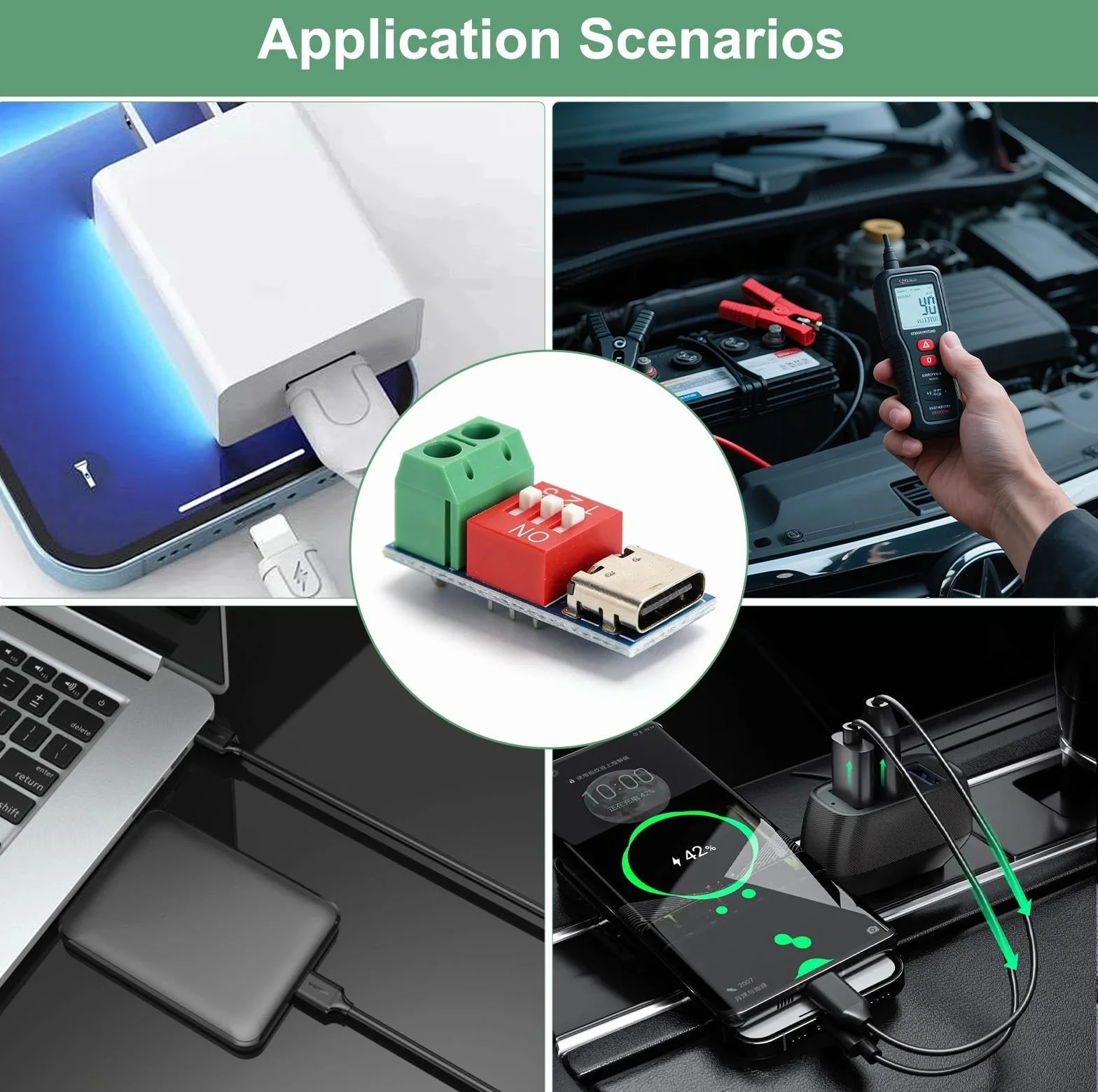 TNSLAND 5 sztuk modułów USB C PD Trigger Board PD/QC Decoy Board szybkie ładowanie z przełącznikiem DIP do 5 V/9 V/12 V/15 V/20 V Power Delivery Boost moduł do testów elektronicznych, "zrób to sam"