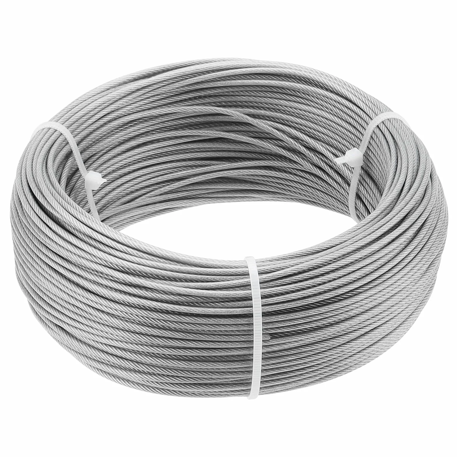 Lina druciana 2 mm, 70 m linka stalowa os?oni?ta, stal nierdzewna 304, linka druciana z tulejami aluminiowymi i lin? drucian?, drut ze stali nierdzewnej, linka napinaj?ca ze stali nierdzewnej,