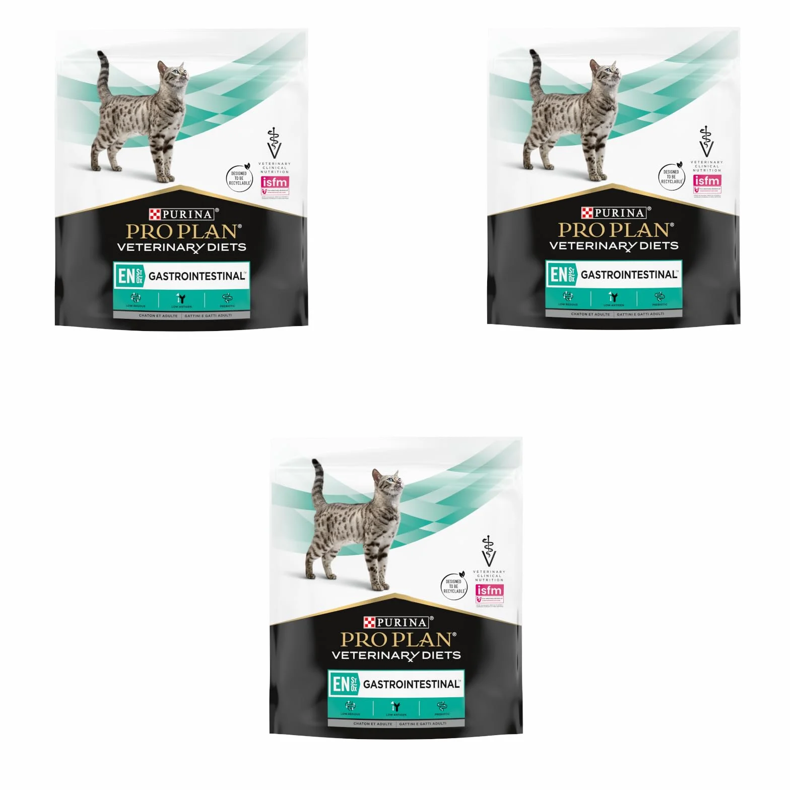 PRO PLAN VETERINARY DIETS EN Gastrointestinal | Potrójne opakowanie | 3 x 400 g | Kompletna karma dietetyczna dla kotów i kociąt | Może pomóc w przypadku zaburzeń wchłaniania jelit
