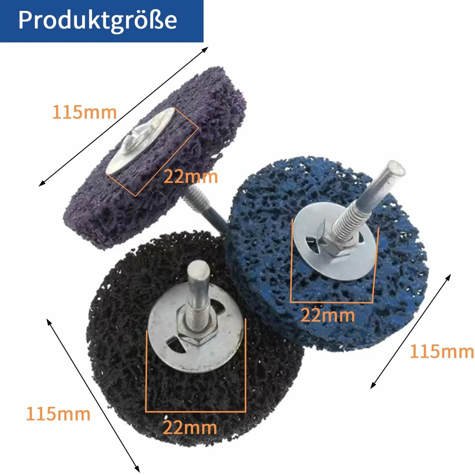 ANBOO 15 sztuk krążków CSD 50 mm, tarcza do czyszczenia, do wkrętarek akumulatorowych, ściernic kątowych, usuwania lakieru, rdzy, usuwania tlenku i polerowania