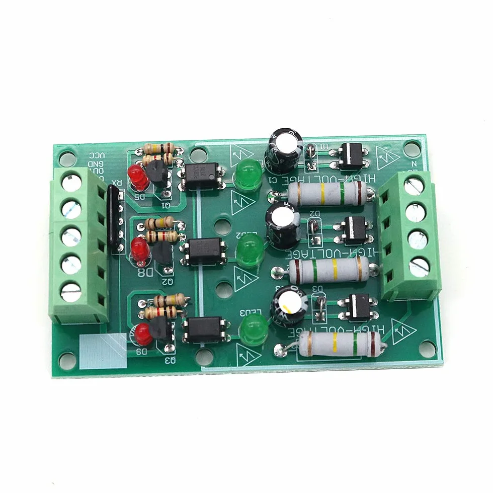 DollaTek 3-kanałowy moduł izolacji transoptora AC 220 V płytka testowa