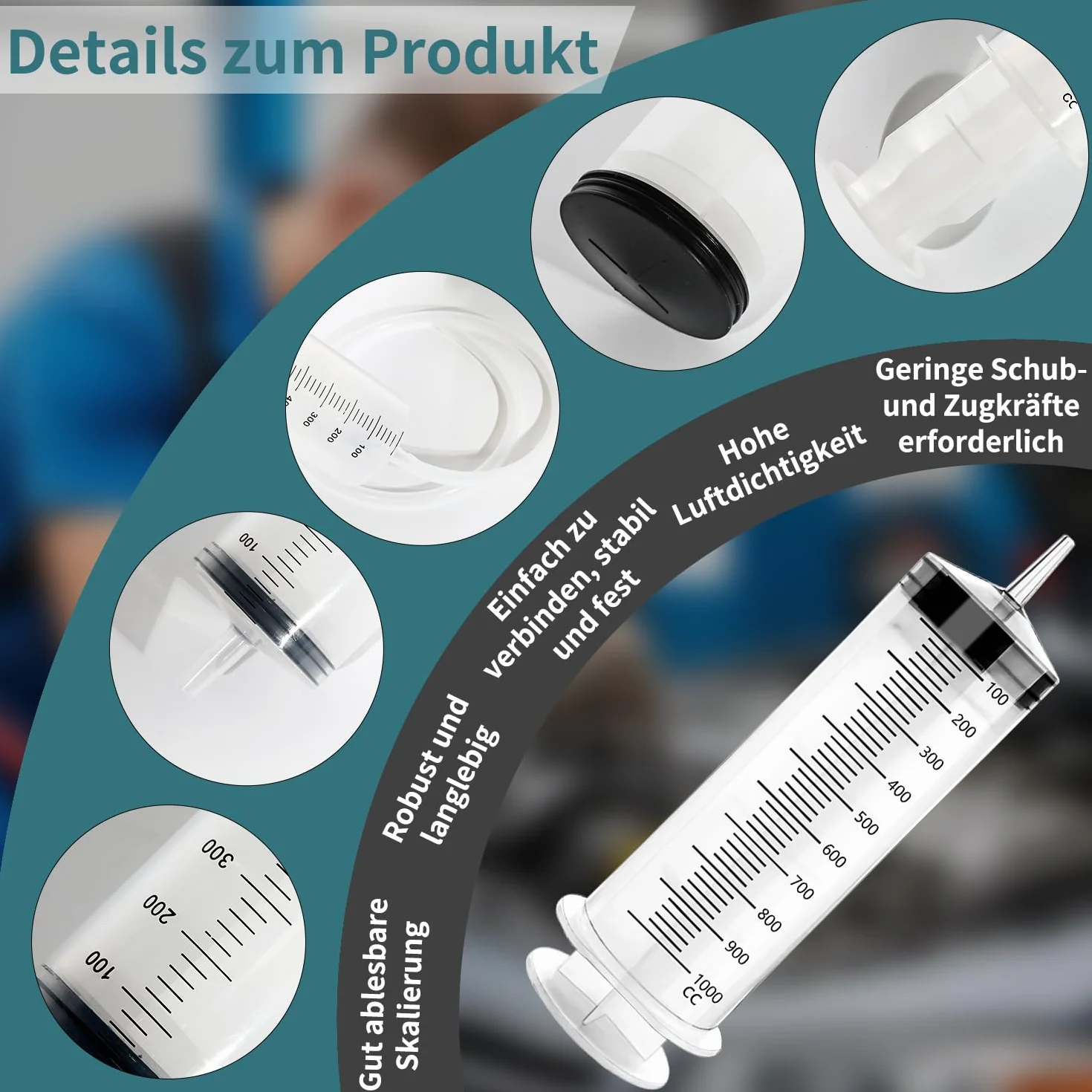 Duża strzykawka z wężem, pompa do odsysania oleju 1000 ml, pompka ręczna, strzykawka olejowa do płynu hamulcowego, olejów przekładniowych, chłodziwa, silnika, odsysania oleju, pompa