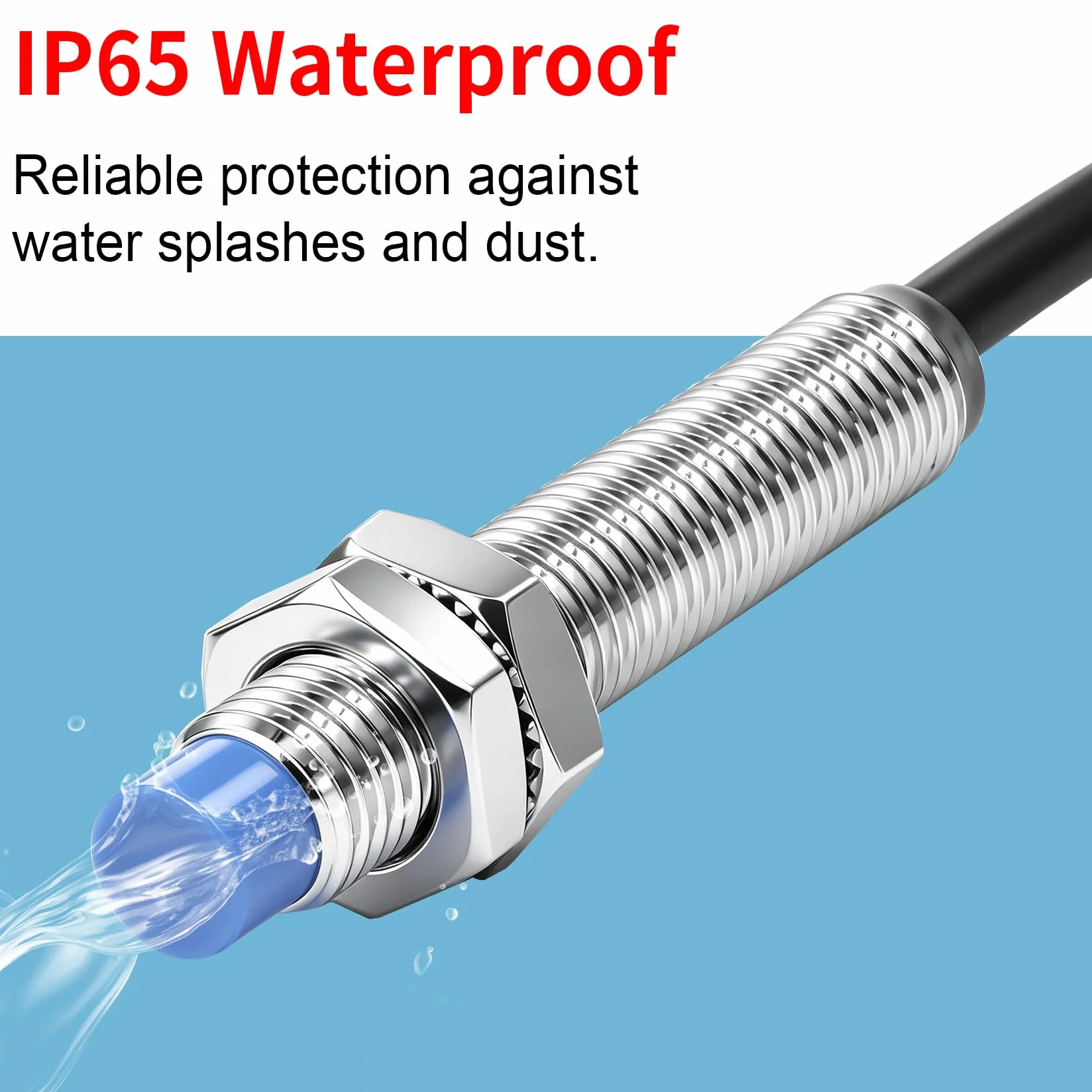 Heschen M8 Indukcyjny czujnik zbliżeniowy przełącznik nieekranowy typ LJ8A3-2-Z/BX detektor 2 mm 10-30 V DC 200 mA NPN normalnie otwarty (NO) 3 przewody