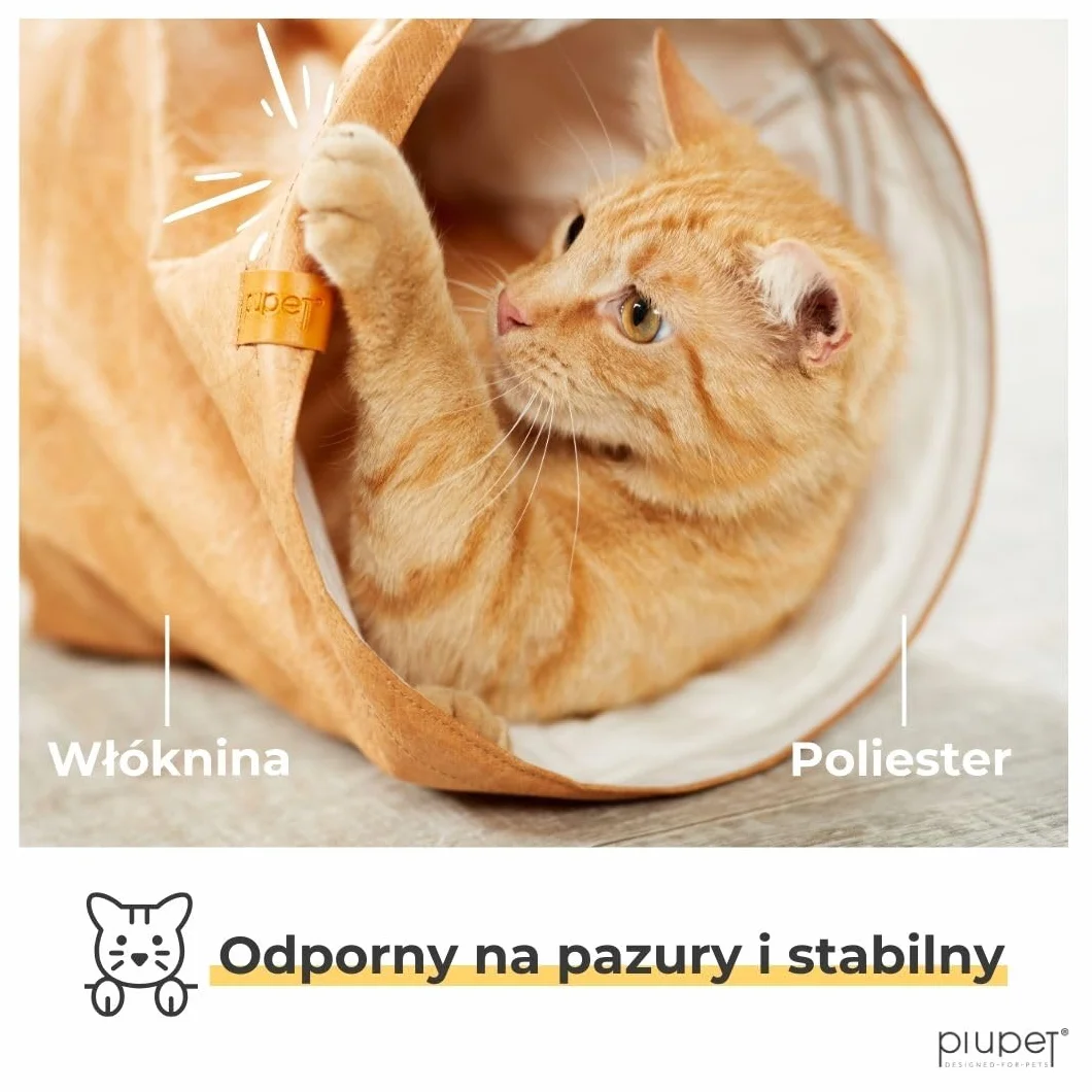 PiuPet® Tunel dla kota - Tunel do zabawy dla kotów - Zabawki dla kotów - Tunel z zabawkami dla kotów