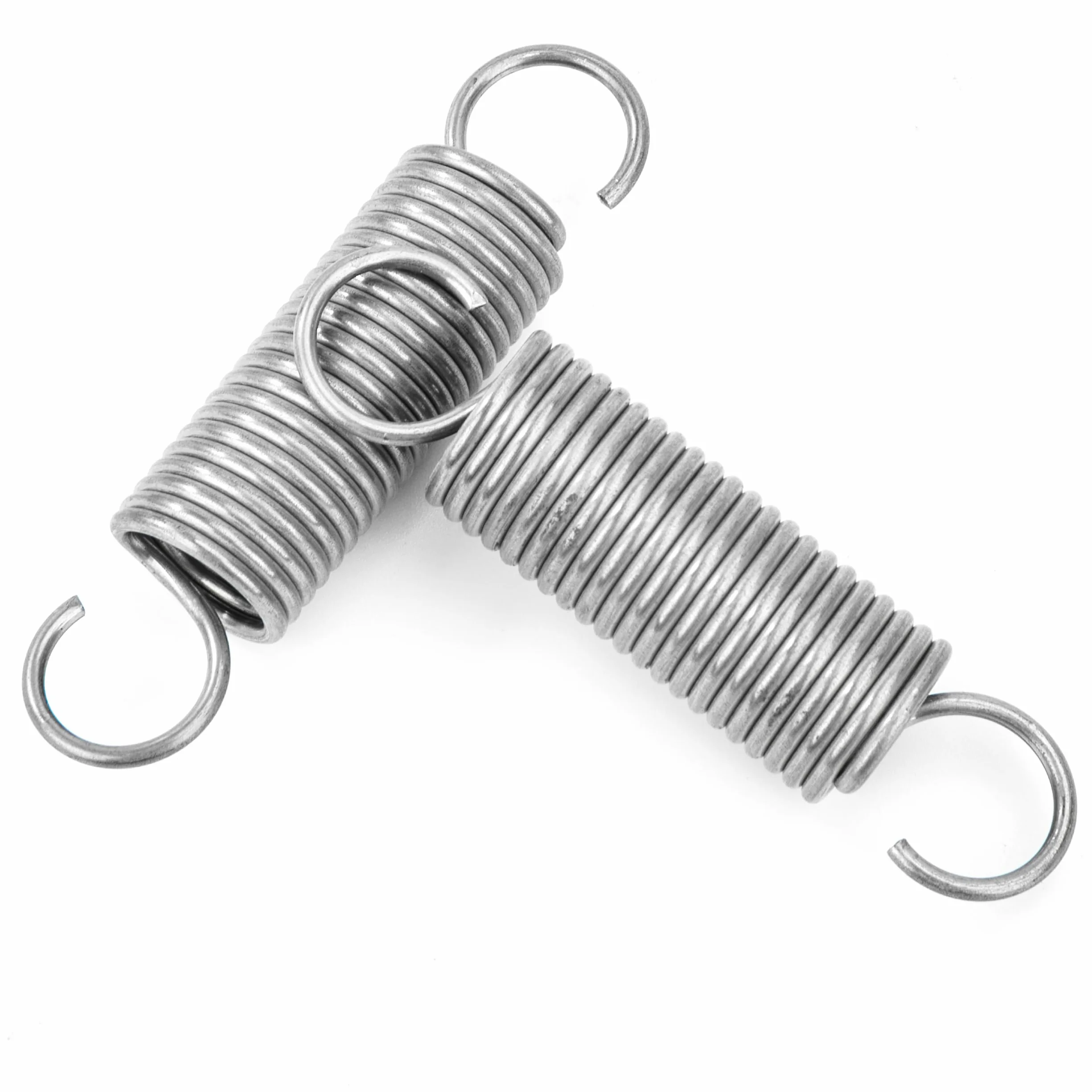 Sprężyna trakcyjna 75 mm Sprężyny napinające z haczykami sprężyny ze stali nierdzewnej średnica drutu 2 mm średnica zewnętrzna 18 mm, siła 8,3 kg, 2 sztuki