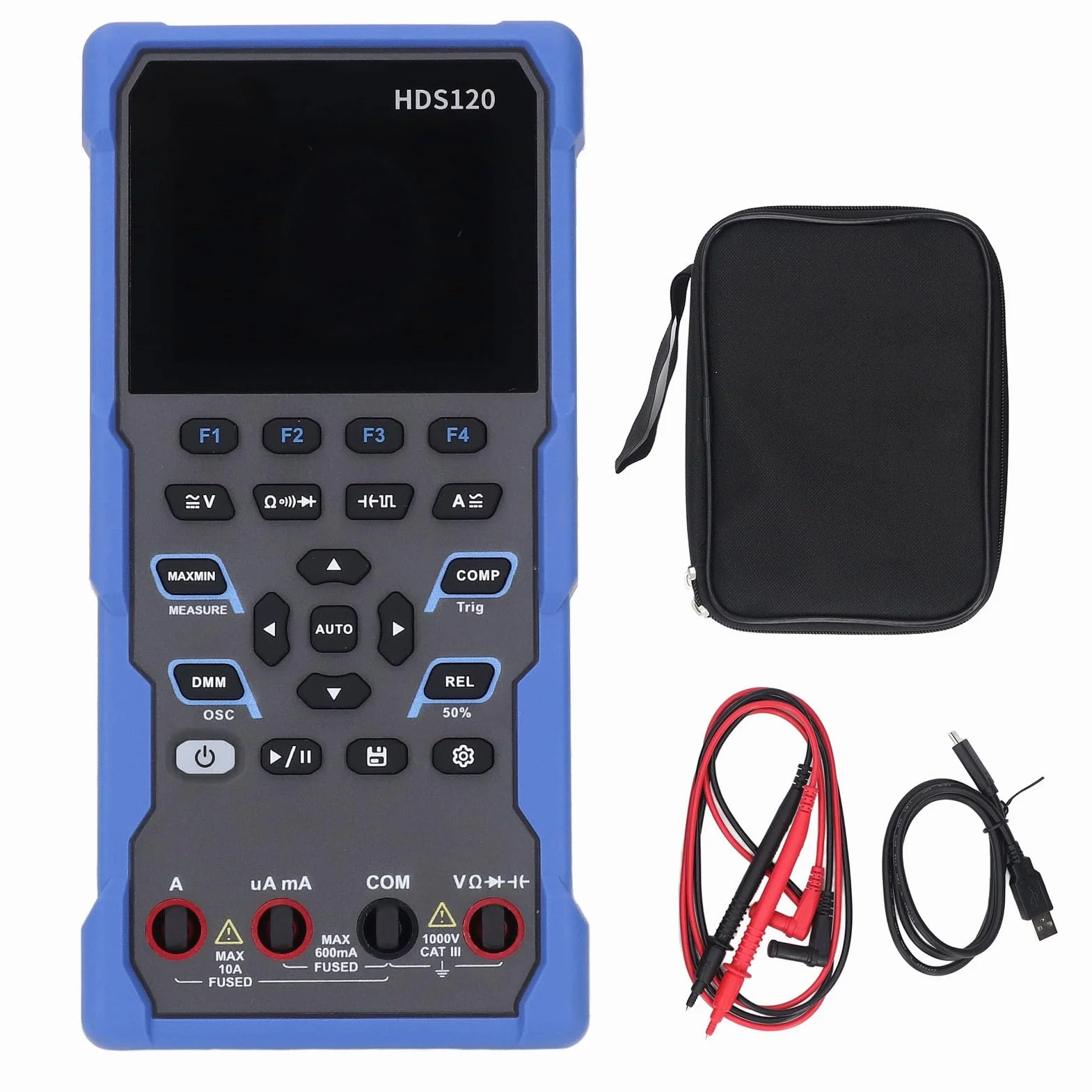 Oscyloskop Ręczny, 2,8 Cali LCD 1MHz Analogowy Multimetr Oscyloskopowy, 1000 V Tester Rezystora Prądu Napięcia DC