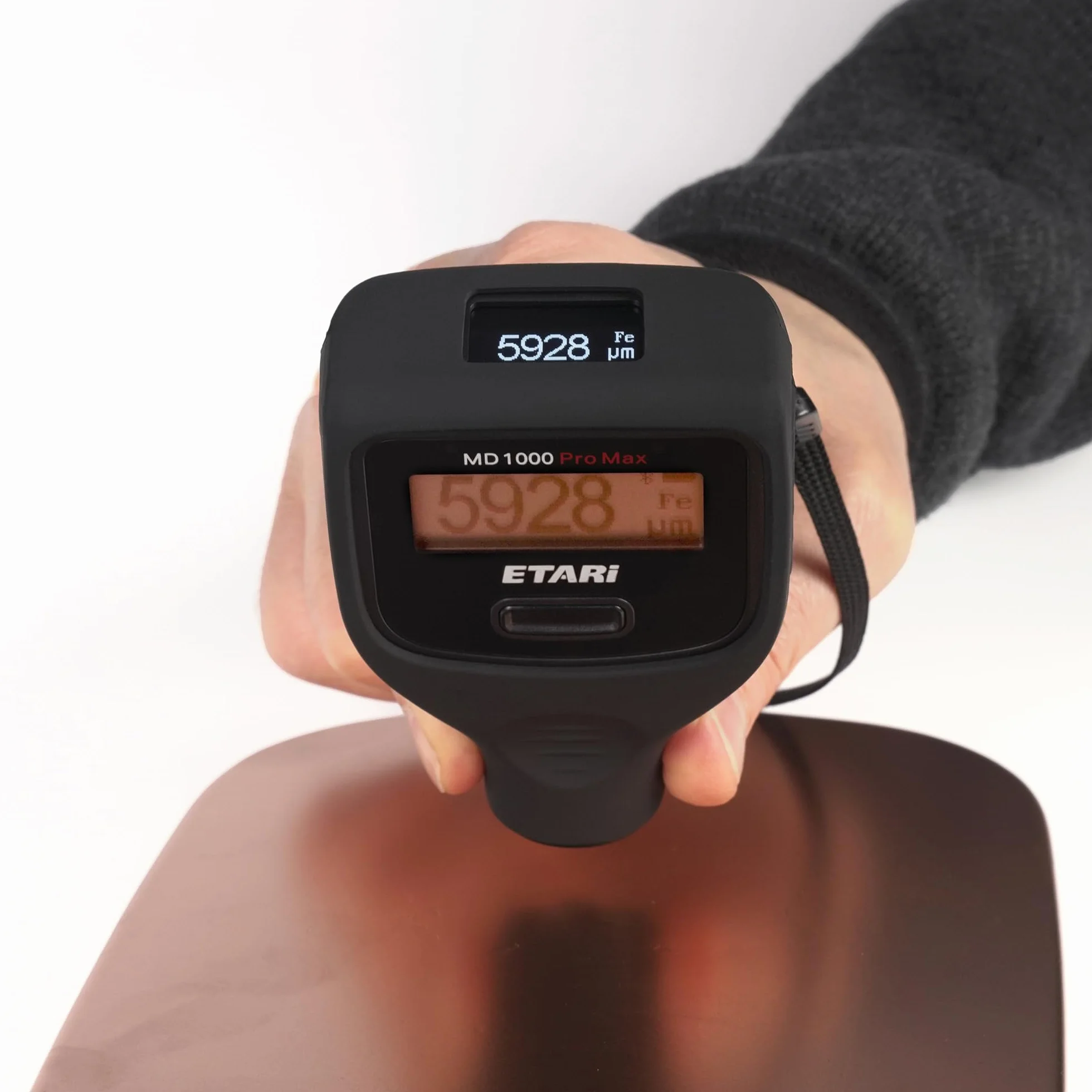 ETARI MD 1000 Pro Max profesjonalny miernik grubości lakieru do 6000 μm, 3 kolorowe podświetlenie, 2 ekrany