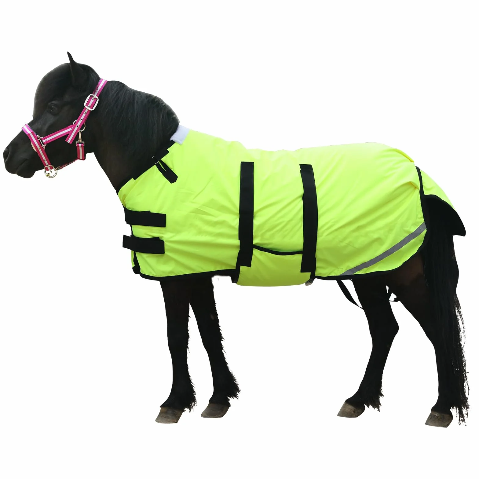 Kocyk dla konia 300D Pony/Shetty, wypełnienie, 150 g/m², koc outdoorowy na kucyki, lekki, ciepły, wodoszczelny, oddychający i odporny na rozdarcia koc zimowy dla źrebięta, mini koni, koni